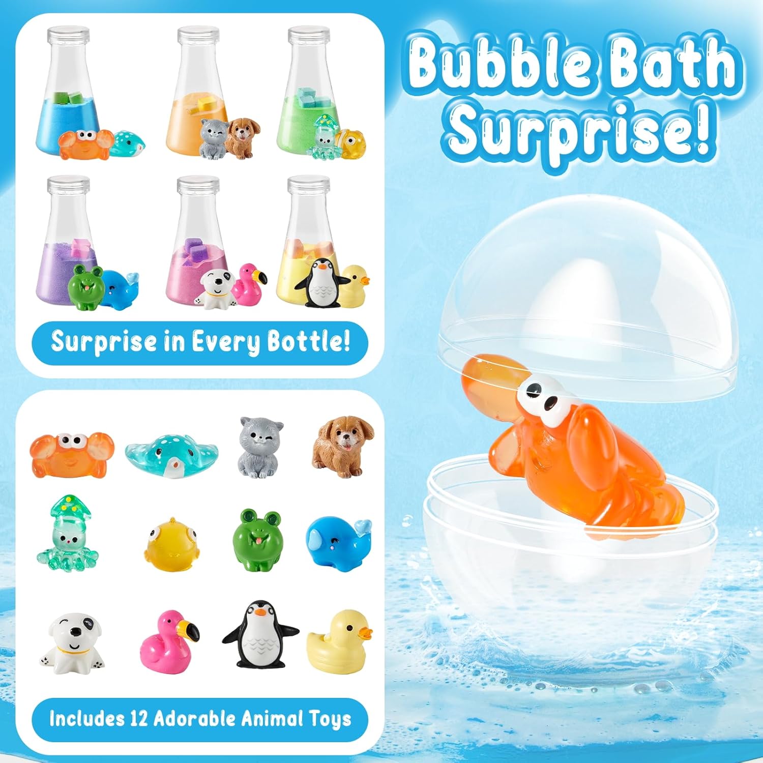 Kids Bath Bombs Potions Kit with 12PCS Surprise Toys Inside & 6PCS Bubble Bath Bottles…: Infographics