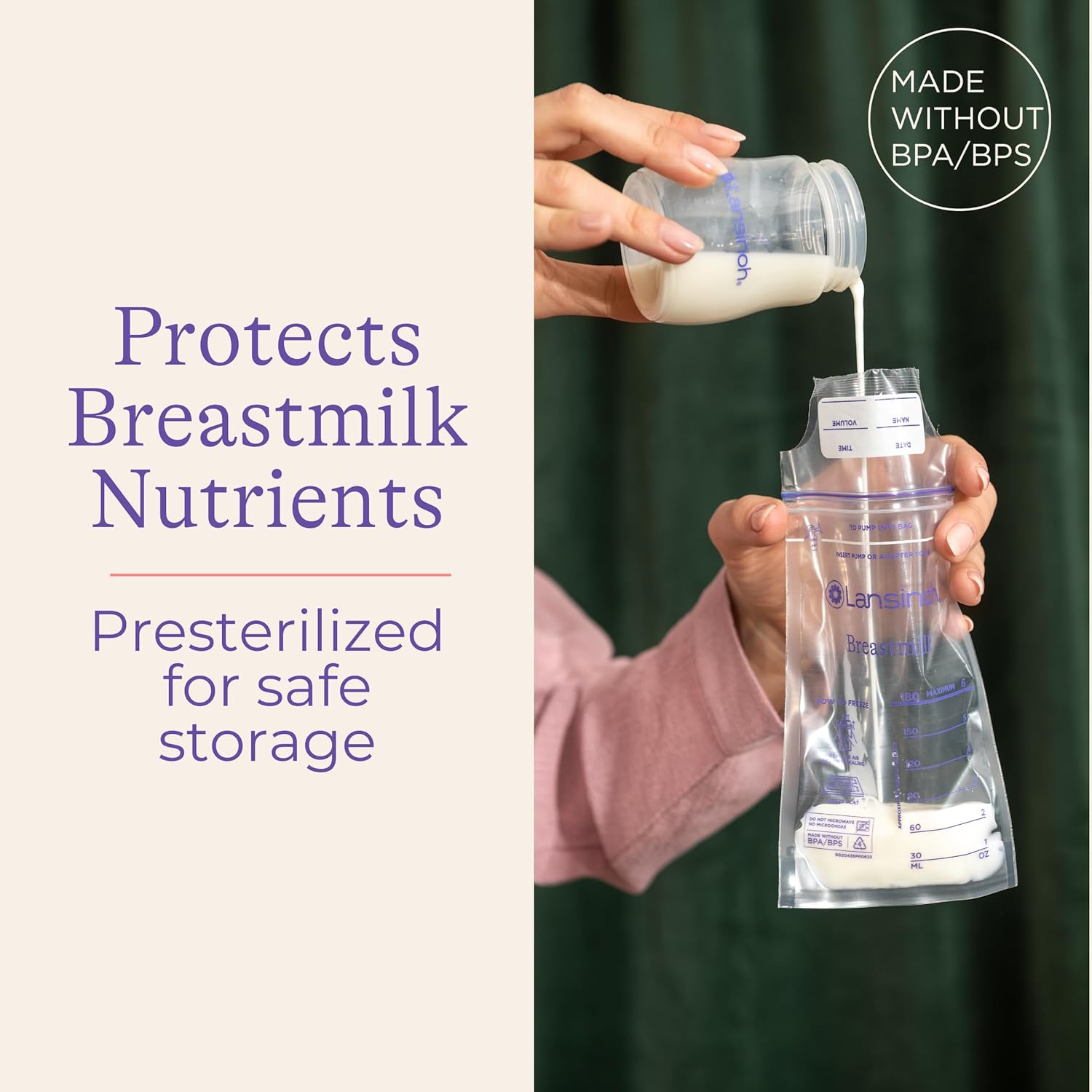 Lansinoh Breastmilk Storage Bags: Infographics