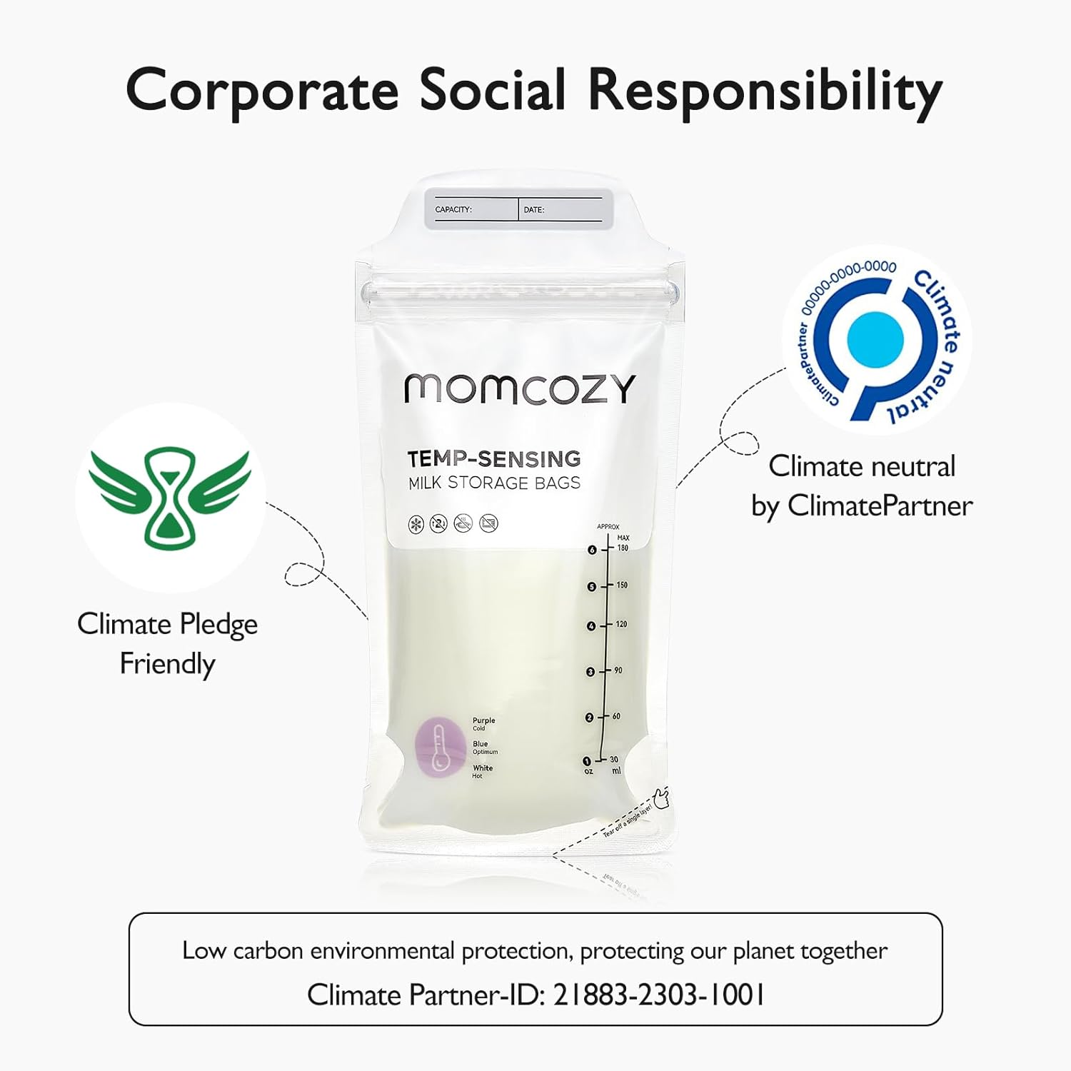Momcozy Breastmilk Storing Bags: Infographics