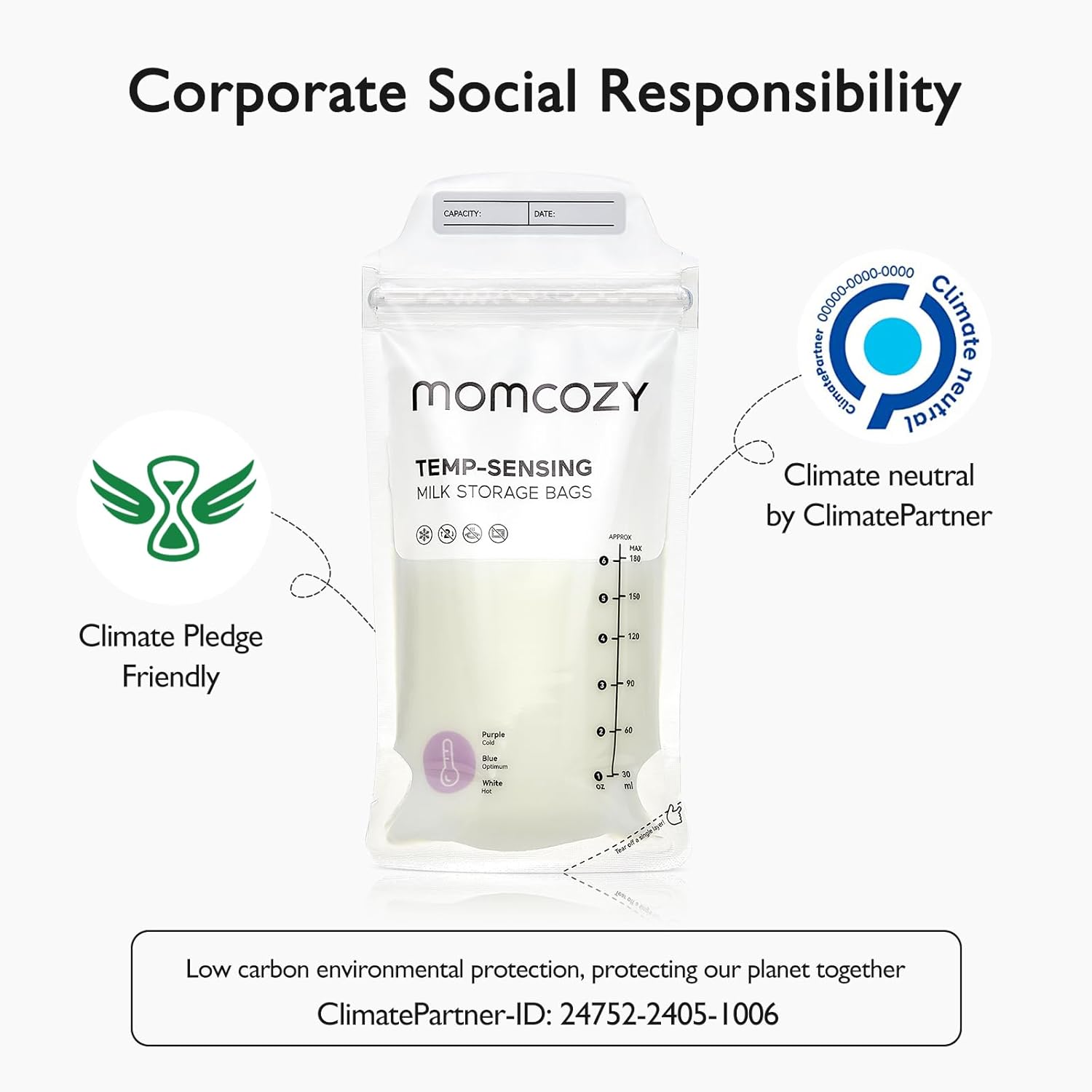 Momcozy Breastmilk Storing Bags: Infographics
