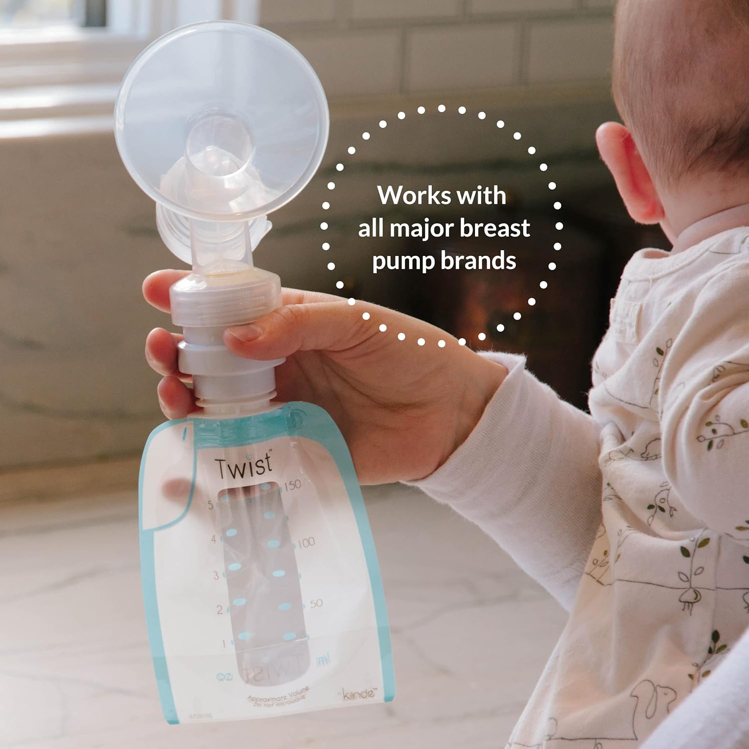 Informs customers that this breast pump accessory is compatible with all major breast pump brands, increasing its versatility and value.