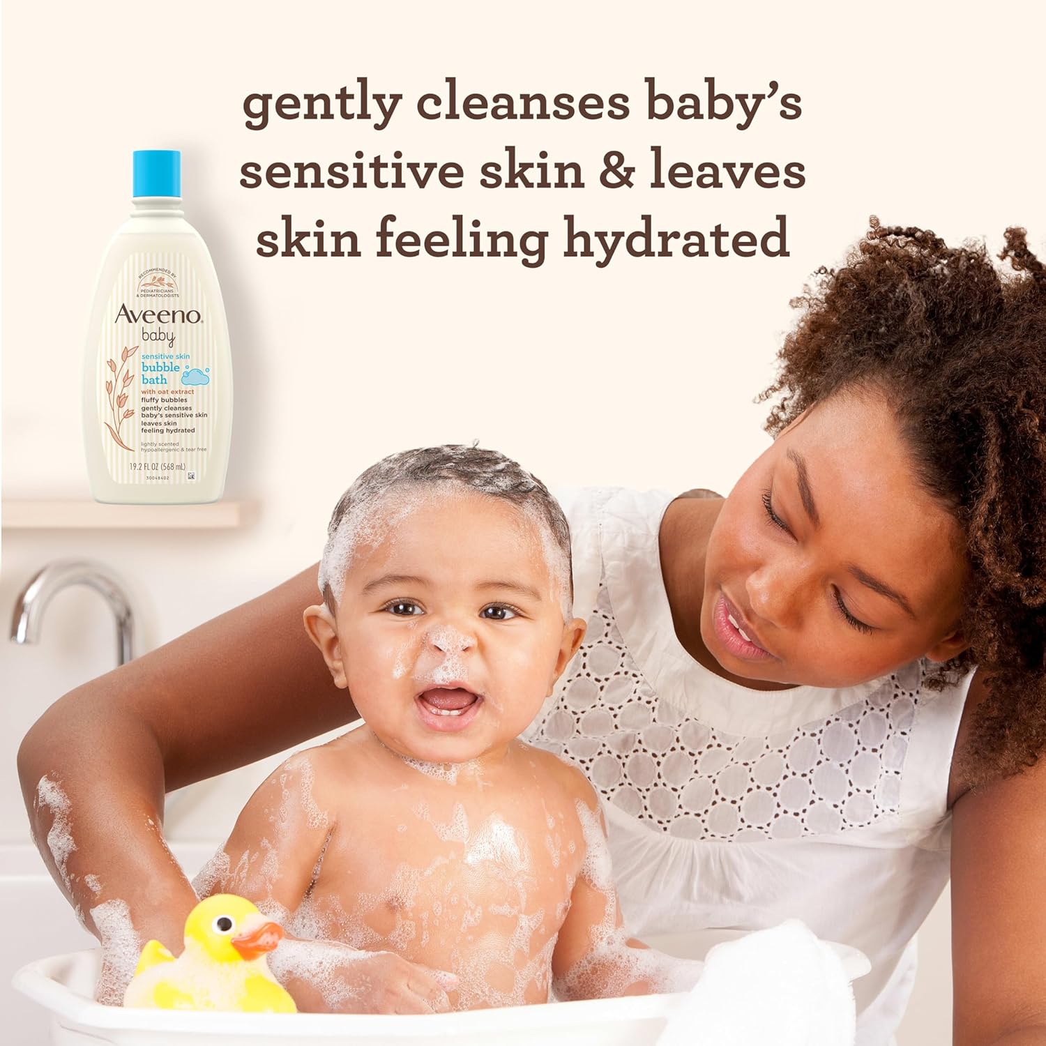 Emphasizes the product's ability to gently cleanse baby's sensitive skin while keeping it hydrated, reassuring parents of its safety and effectiveness.