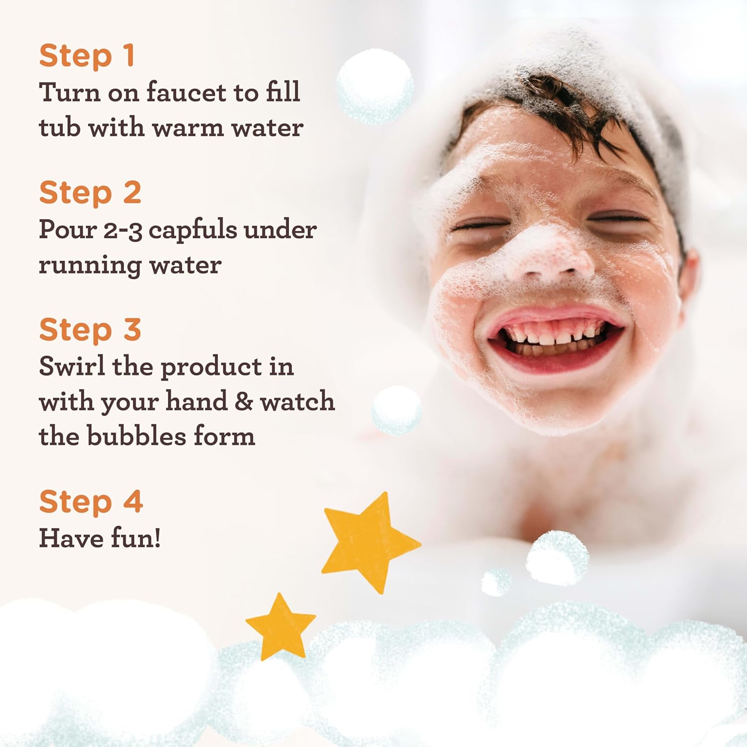 Provides step-by-step instructions on how to use the bath product, making it easy for customers to understand and use correctly.