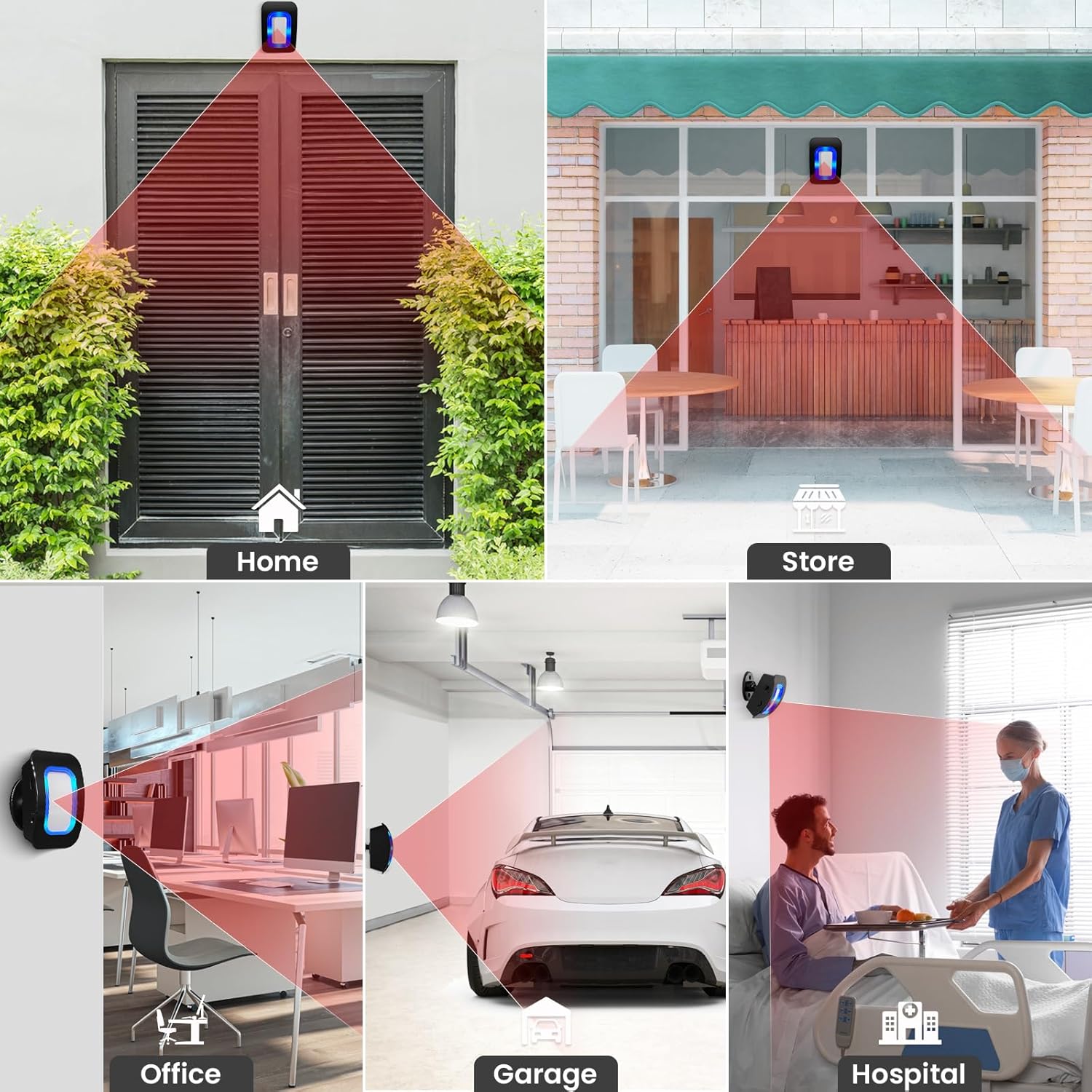 Demonstrates the versatility of the product by showing its application in various settings, emphasizing its wide range of use cases.