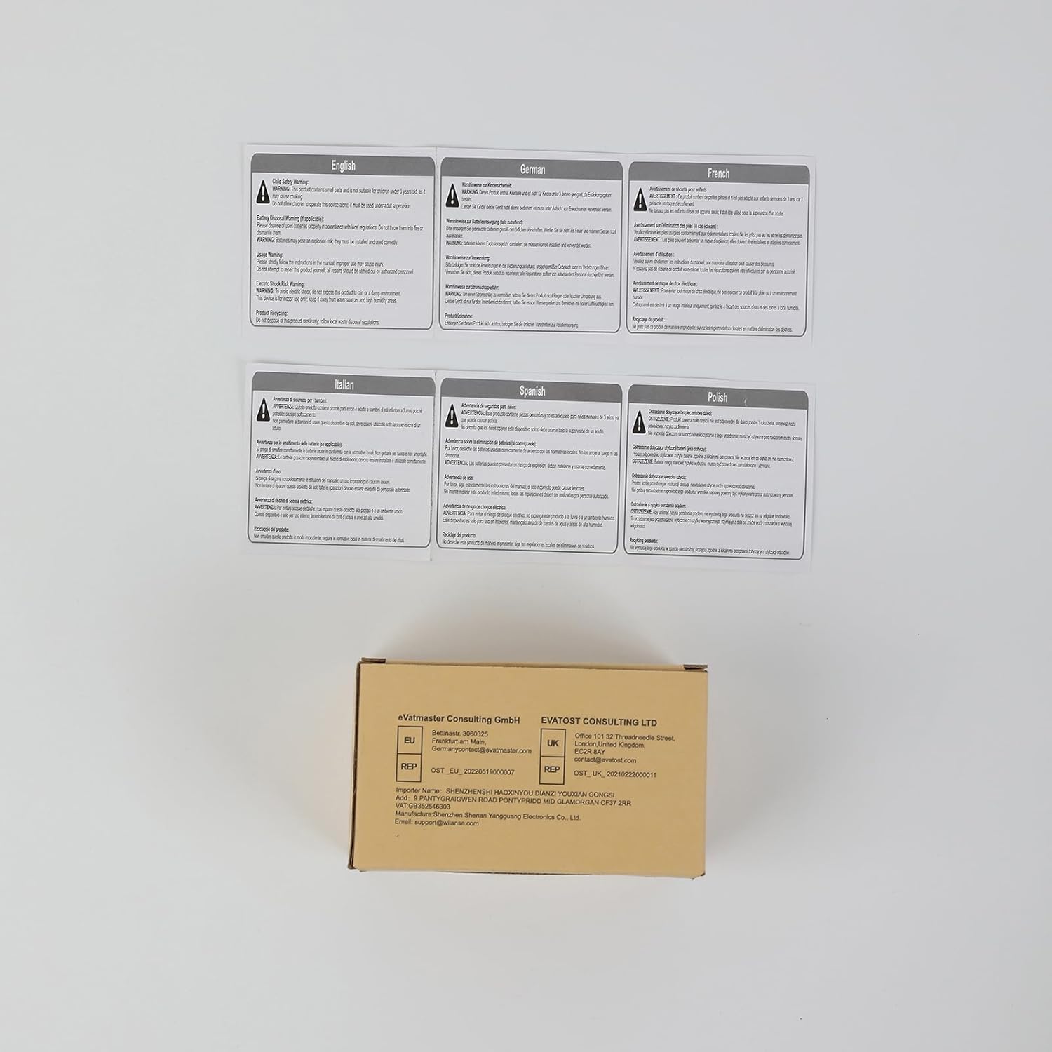 Provides important safety information and warnings in multiple languages to ensure proper use and reduce liability risks.