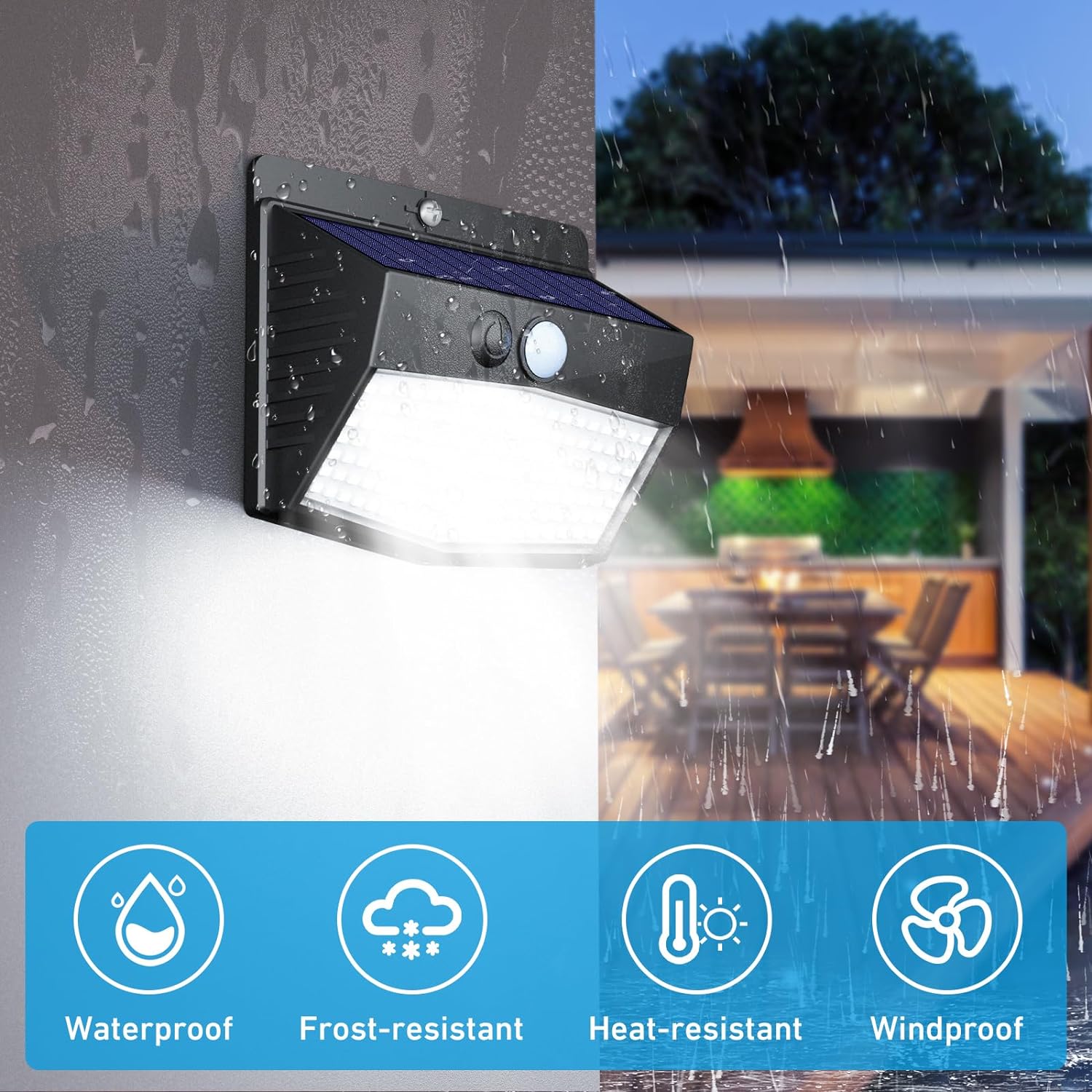 [6 Packs] Solar Lights Outdoor Motion Sensor Solar Security Lights Waterproof with 3…: Infographics