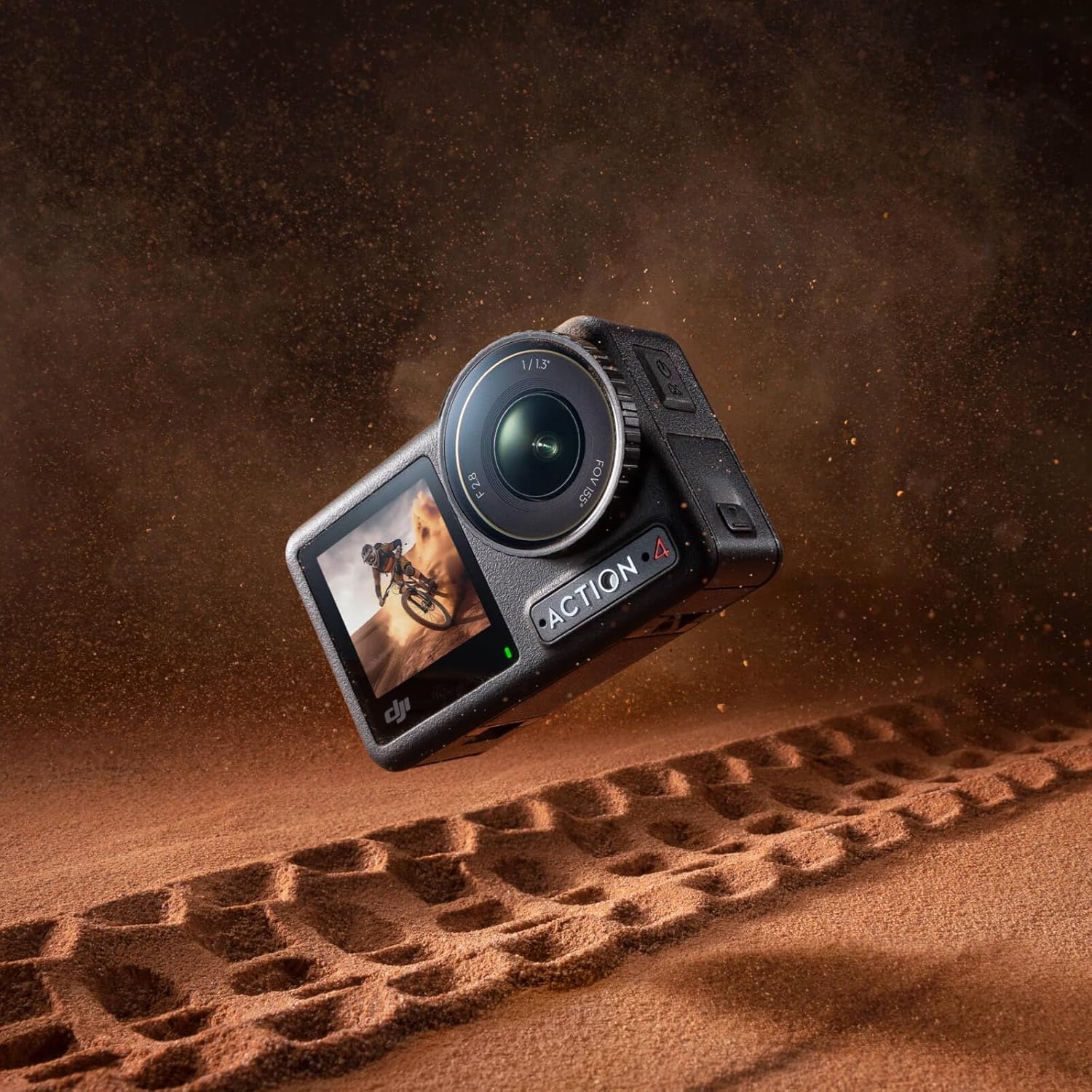 Demonstrates the camera's ability to withstand dusty, sandy conditions, implying it's ideal for rugged outdoor use.