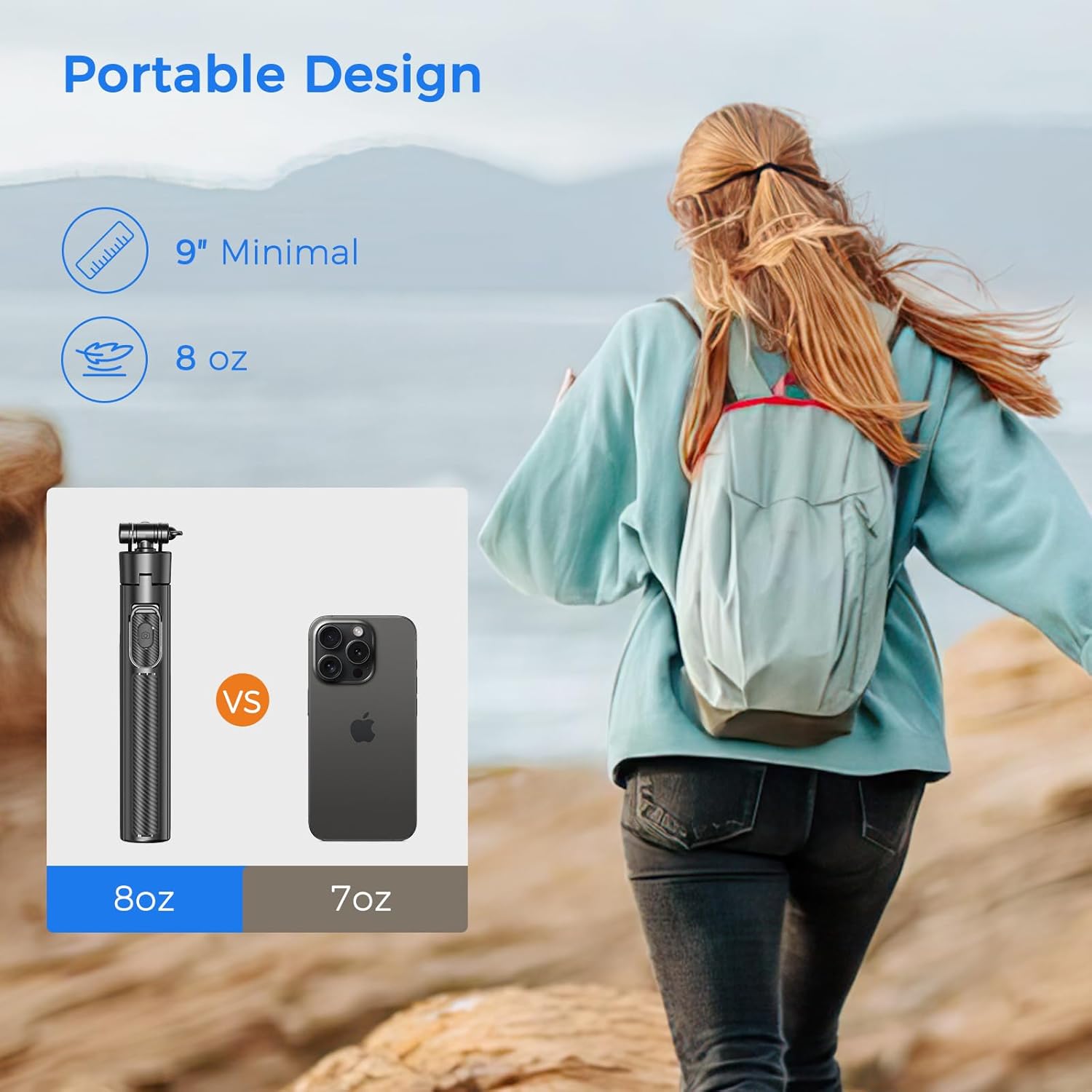 Emphasizes the product's compact and lightweight nature, making it ideal for travel and outdoor activities.