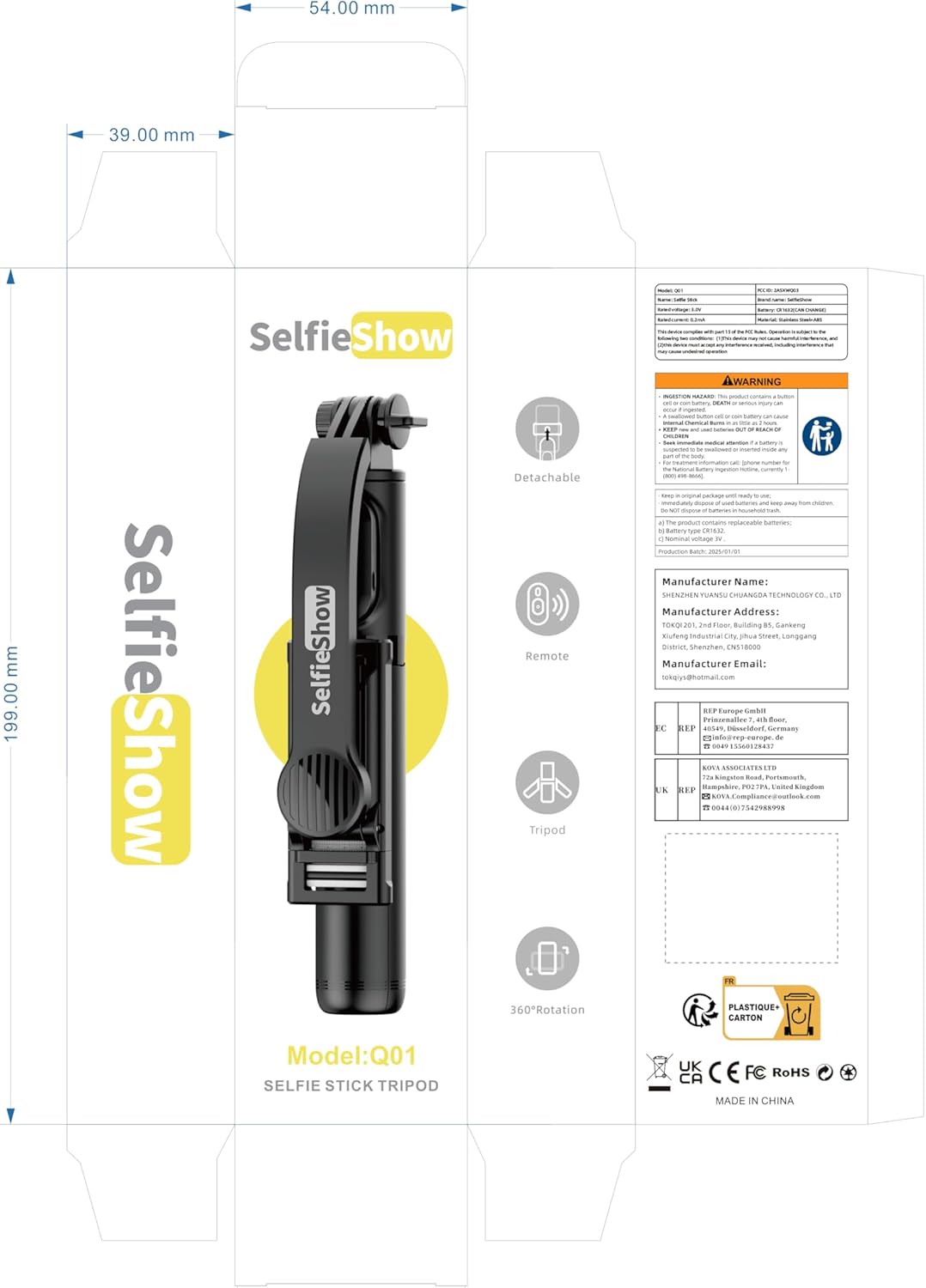 SelfieShow Selfie Stick: Infographics