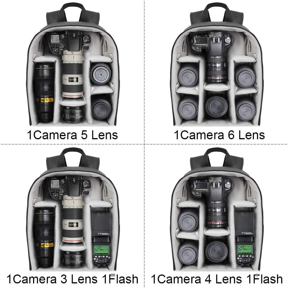 CADeN Camera Backpack Bag Professional for DSLR/SLR Mirrorless Camera Waterproof: Infographics