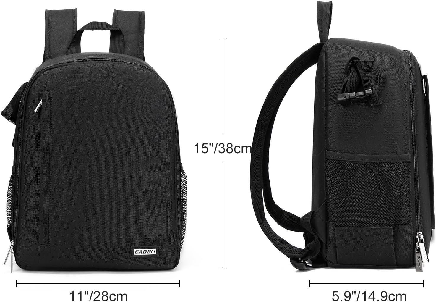 Provides exact measurements of the backpack to help shoppers understand its size and capacity.