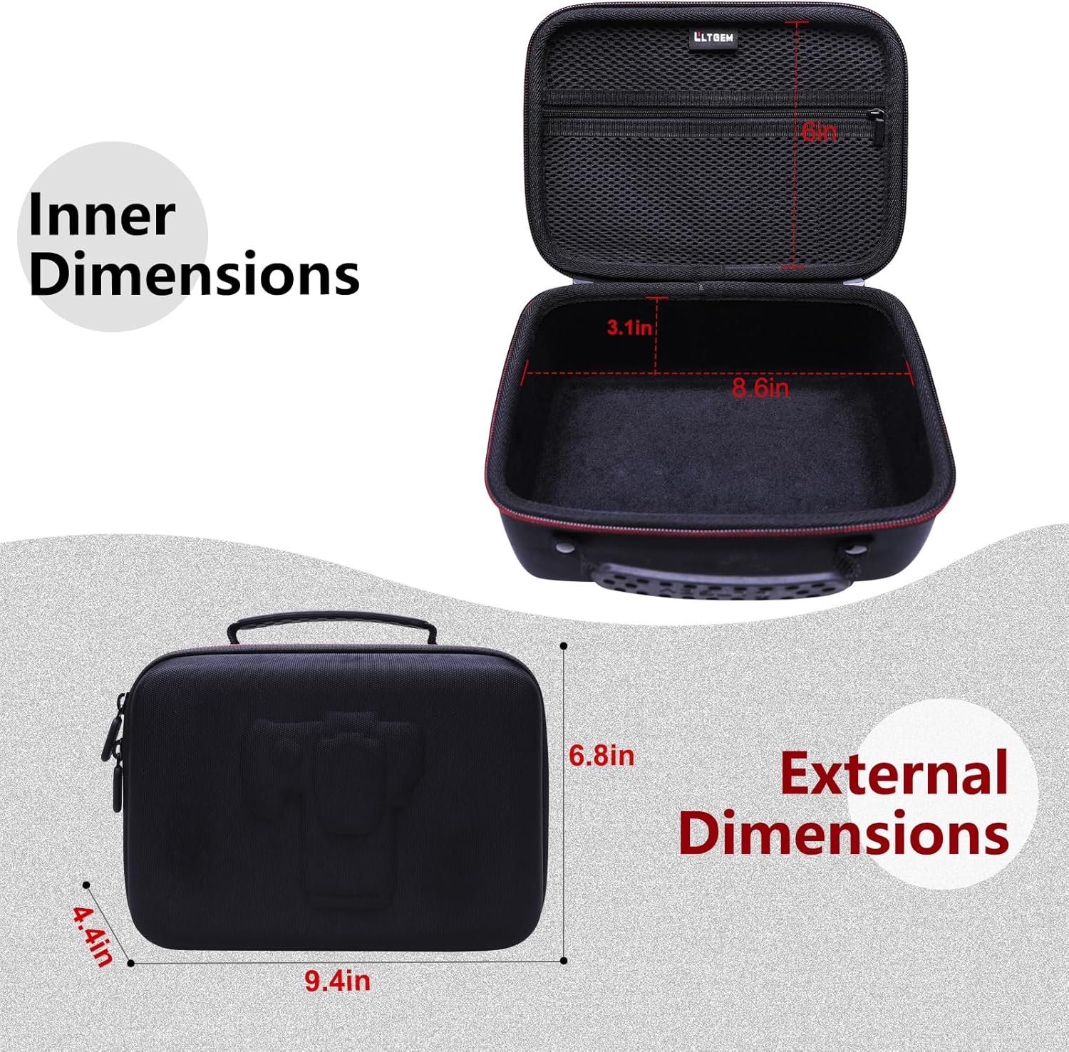 Provides precise measurements of the product's interior and exterior to help customers understand its capacity and portability.