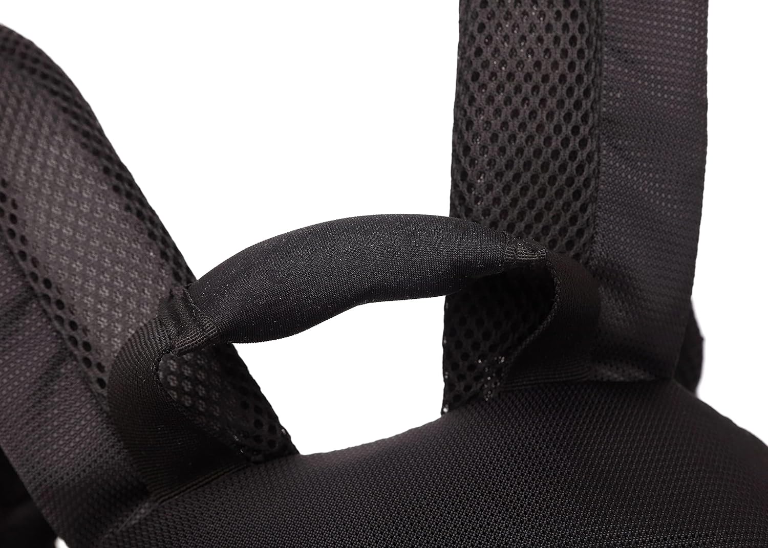 Highlights the comfortable padded handle feature of the product, likely a backpack or bag, to emphasize ergonomic design and user comfort.