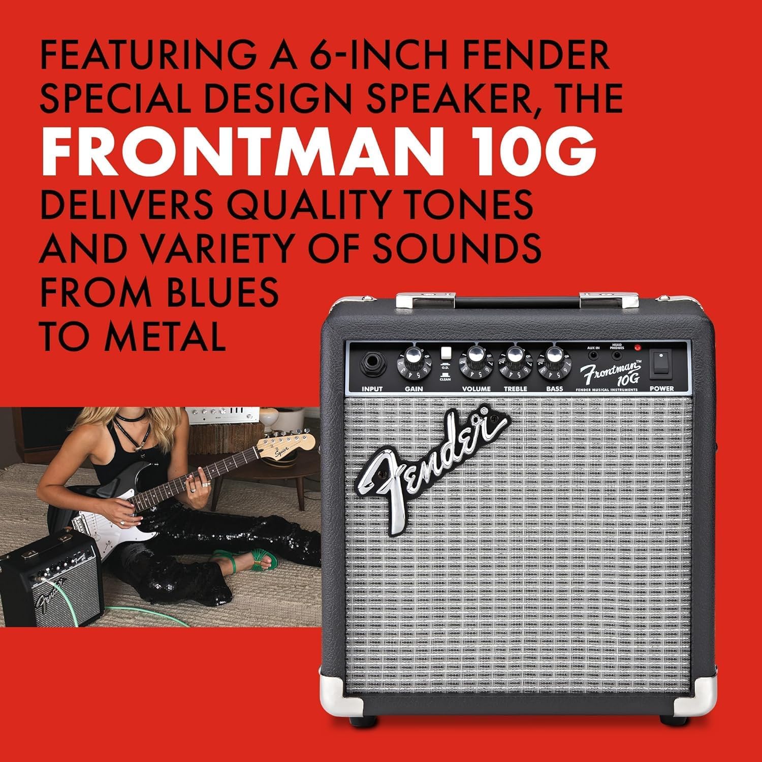 Fender Squier Debut Series Stratocaster Electric Guitar Kit: Infographics