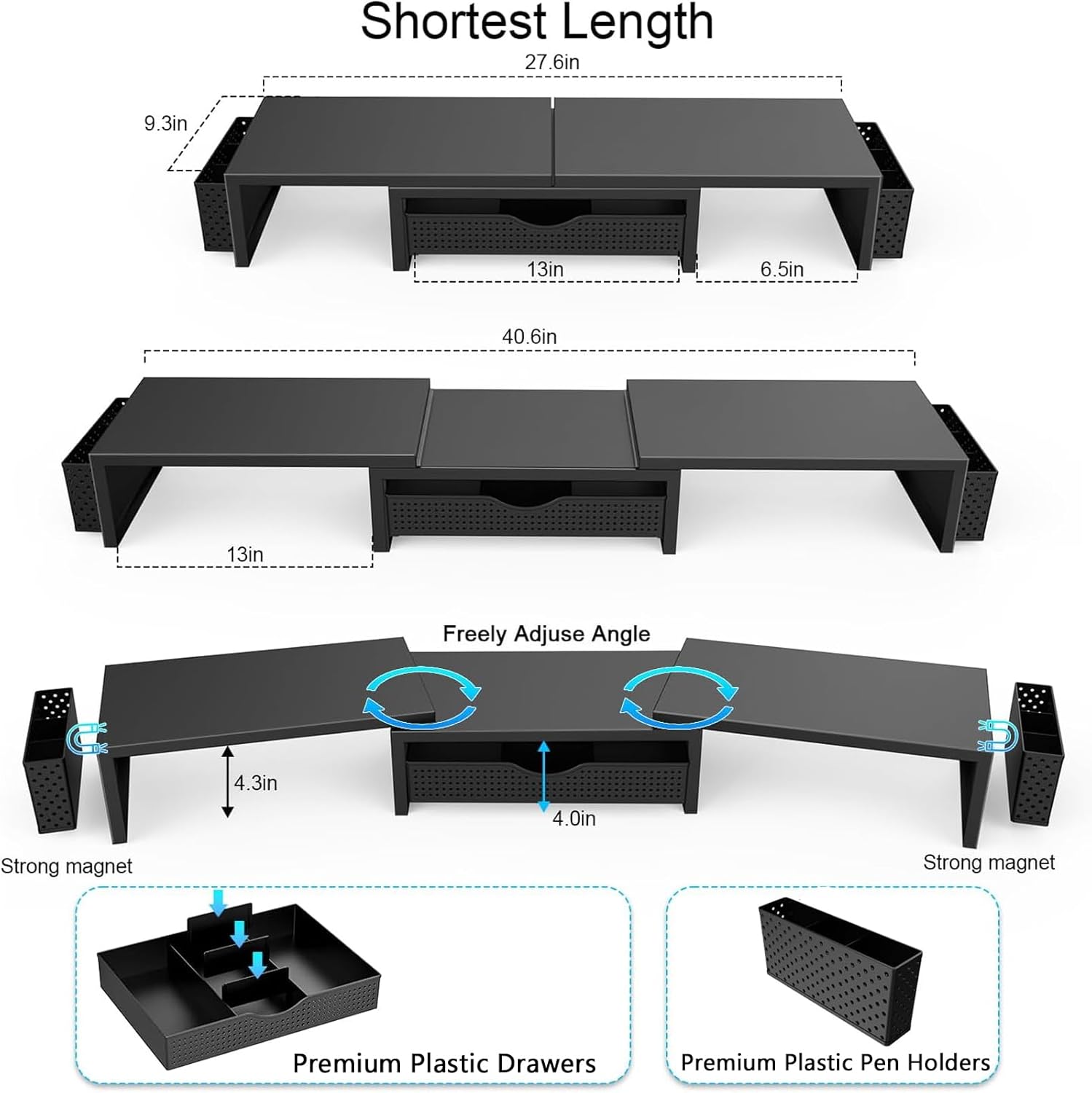 gianotter Dual Monitor Stand Riser: Infographics