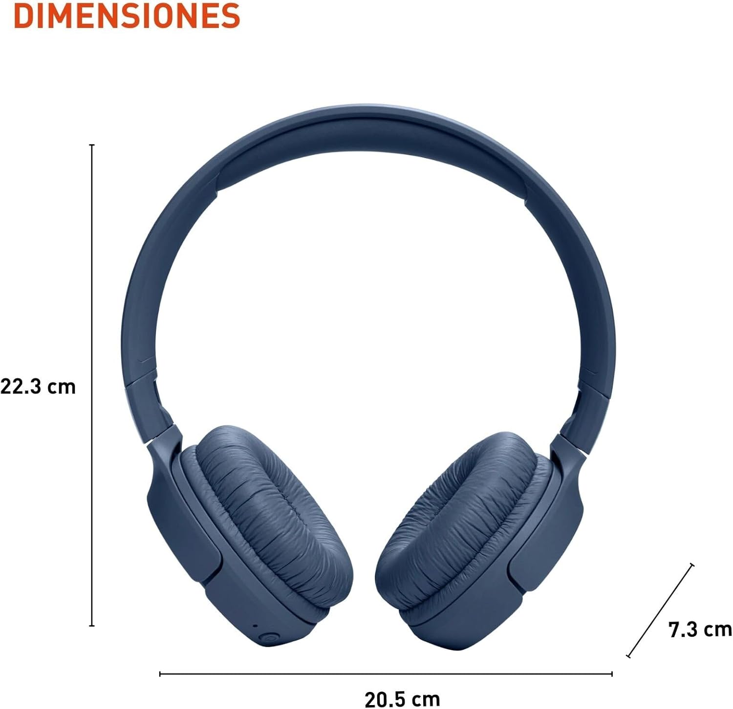 Provides exact measurements of the headphones to help customers understand the physical size of the product.