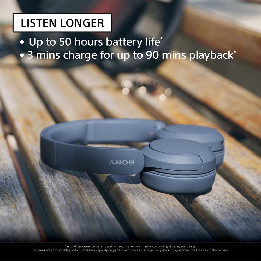 Highlights the product's extended battery life and fast charging capabilities to appeal to users who value long listening sessions and convenience.