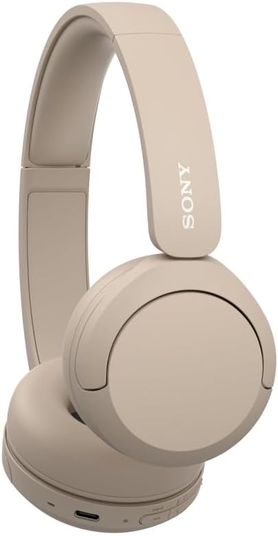 Shows the headphones in a clean, neutral setting to highlight their sleek design and color.