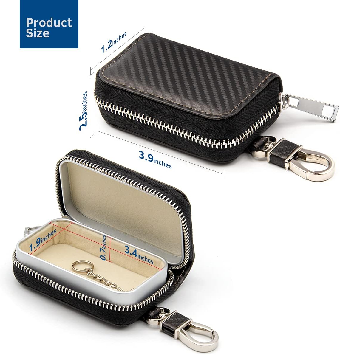 Provides precise measurements of the product to show its compact size and portability.