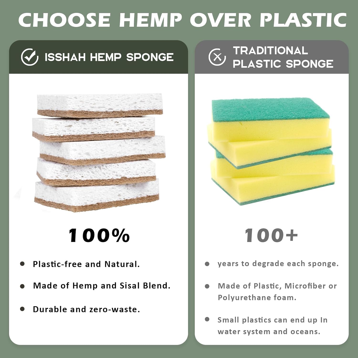 Plant-Based Kitchen Sponges: Infographics