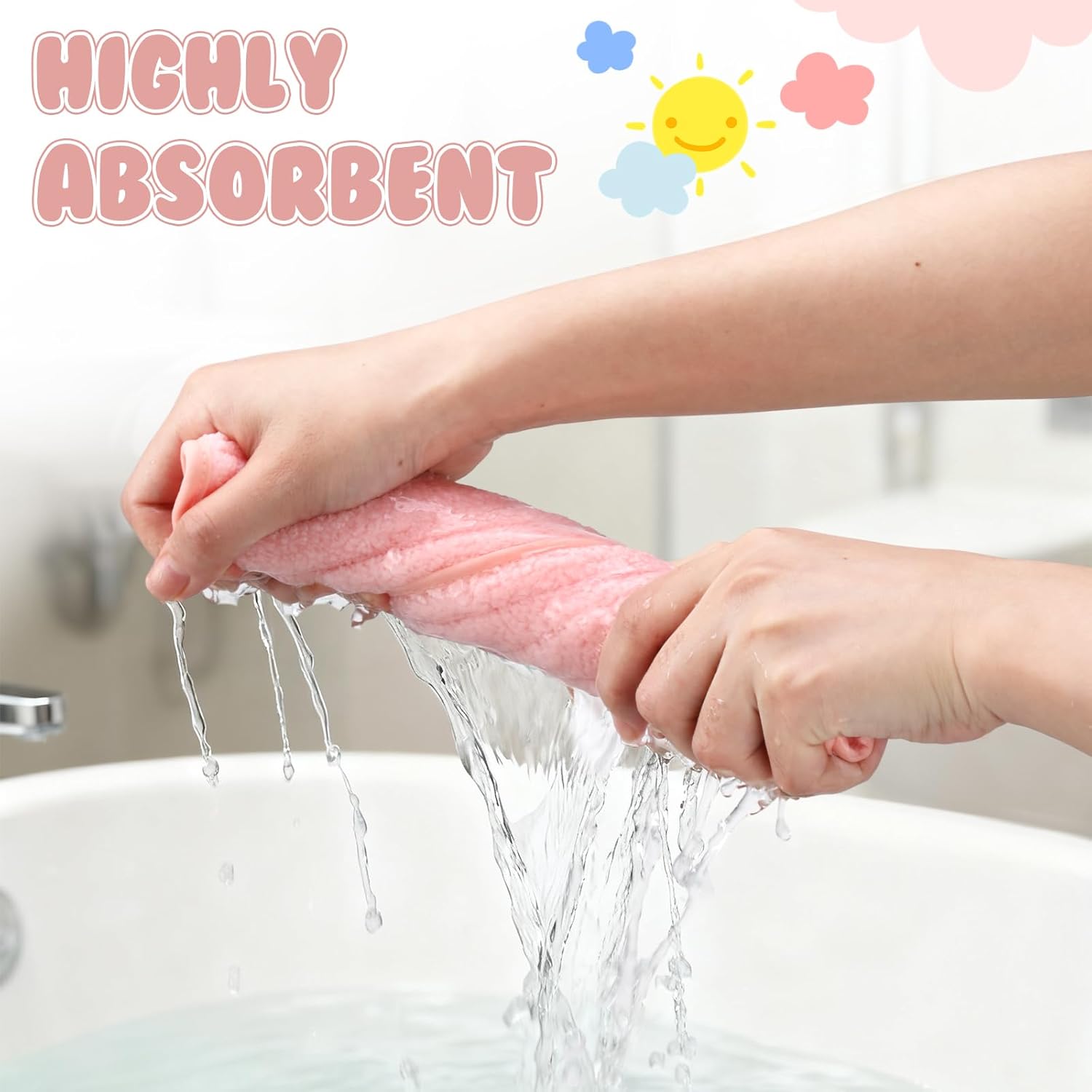 Demonstrates the product's superior absorbency to reassure customers of its effectiveness in cleaning or drying tasks.