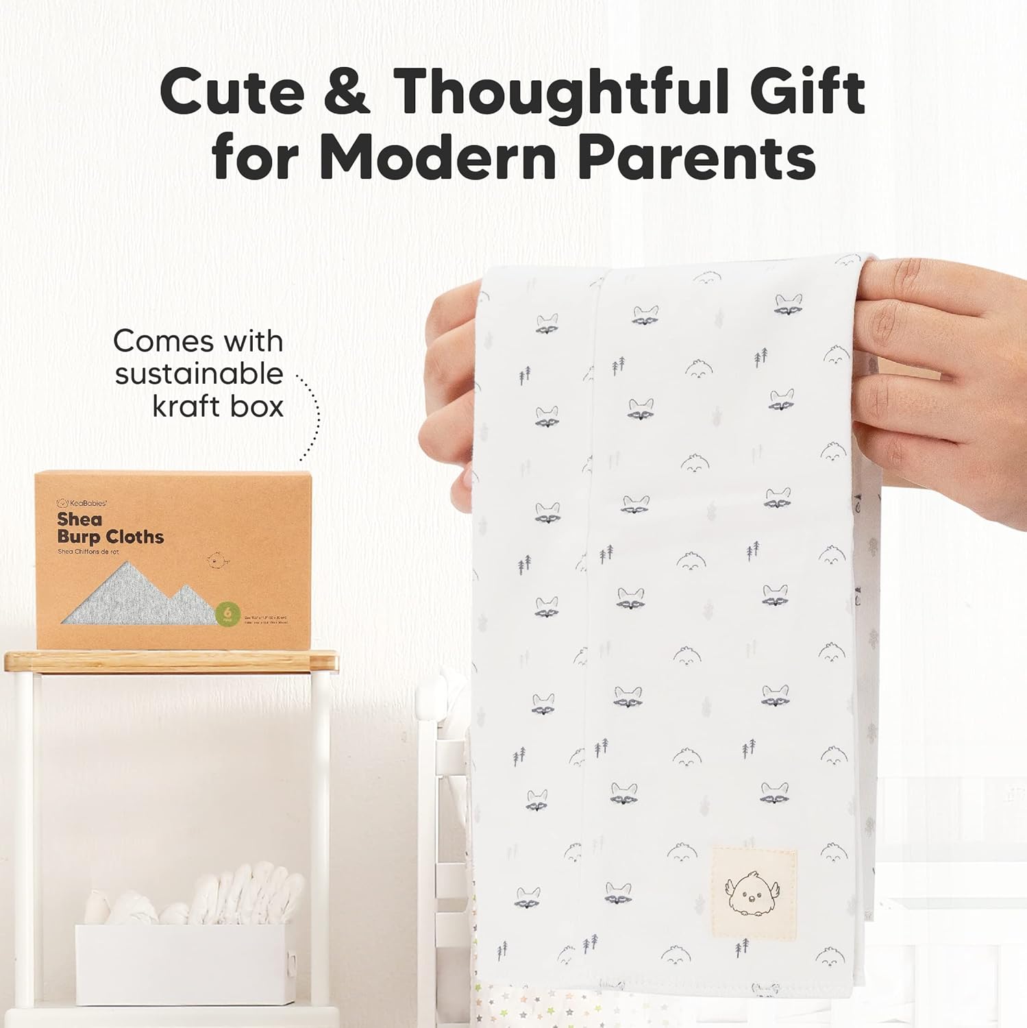 Showcases the product's eco-friendly packaging and adorable pattern to appeal to environmentally-conscious parents looking for stylish baby items. Positions the product as an ideal gift for modern…