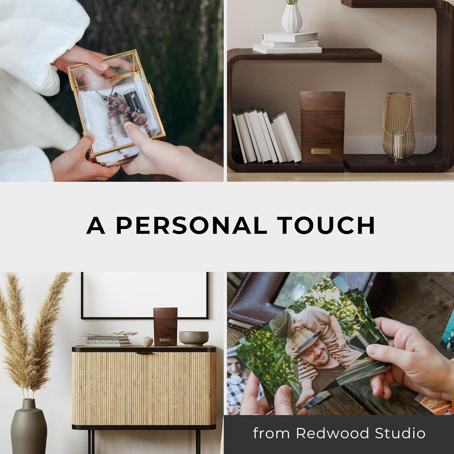 Demonstrates various ways to use the product for personalizing home decor and displaying cherished memories.