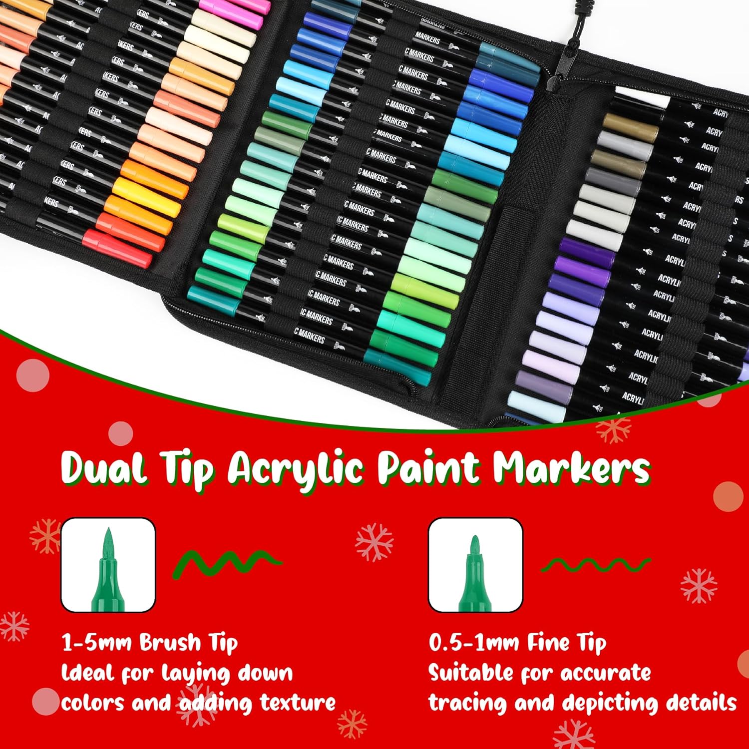 72 Colors Acrylic Paint Markers: Infographics