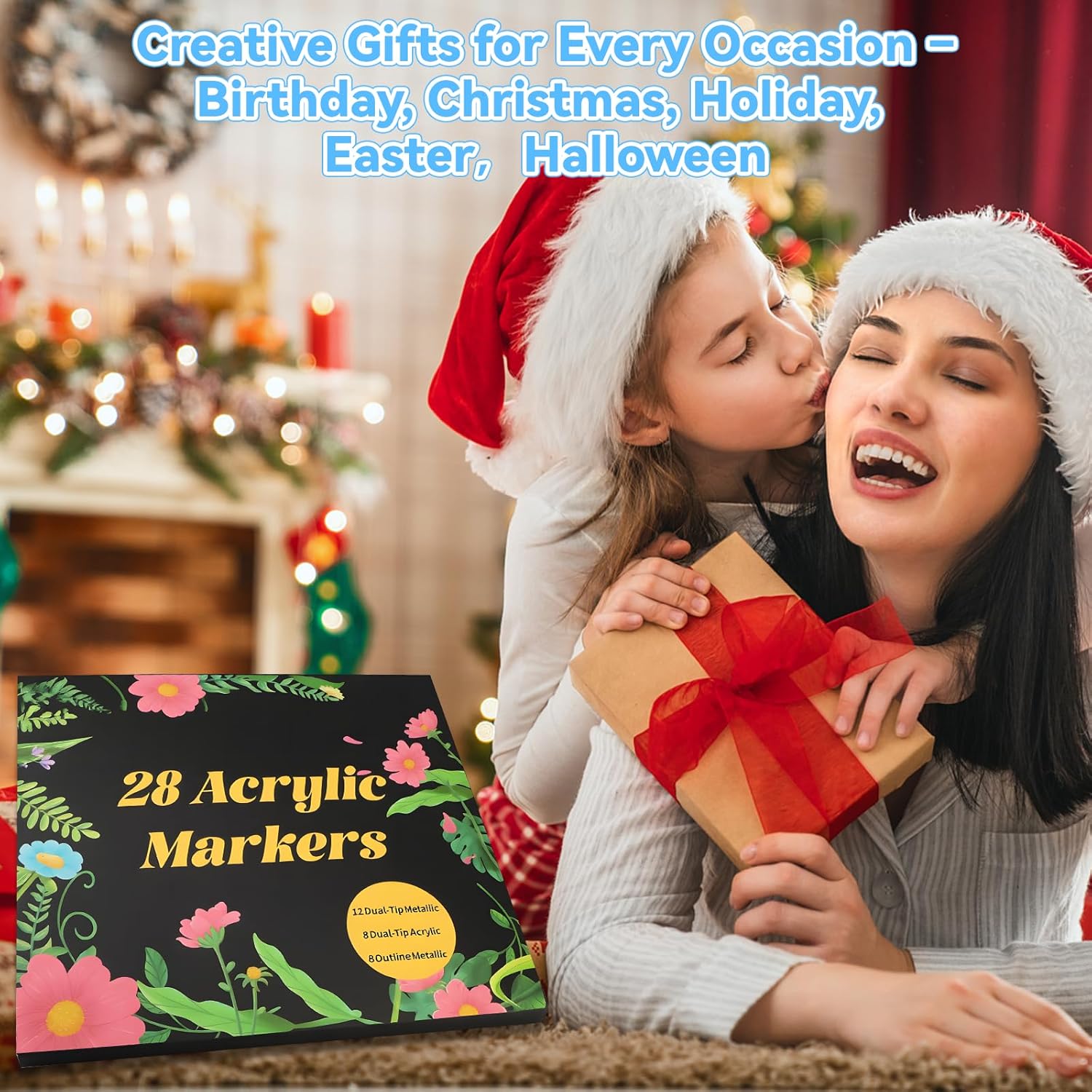 Promotes the product as an ideal gift for various occasions, emphasizing its versatility for year-round gifting. Demonstrates the product's suitability for multiple holidays and events, showcasing…