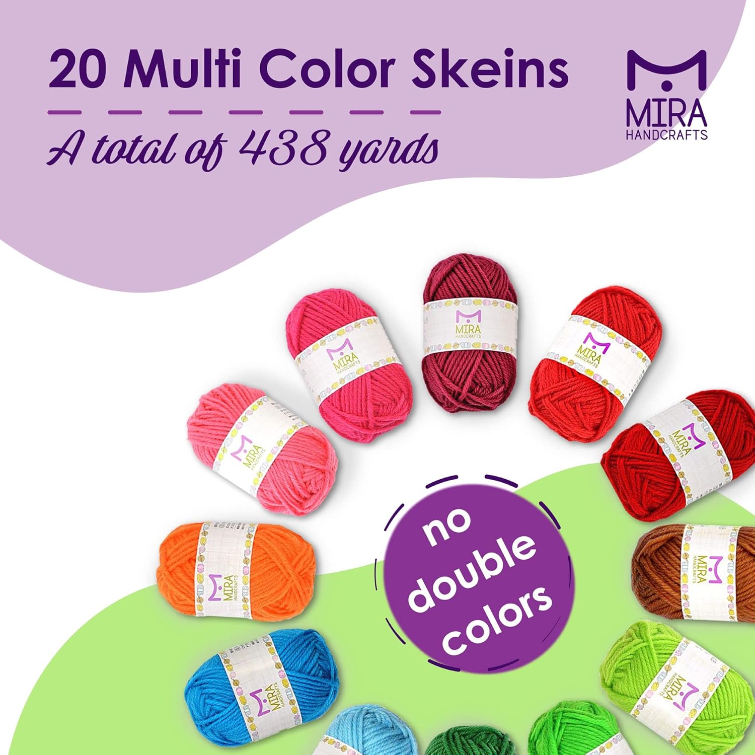 20 Acrylic Yarn Skeins: Infographics