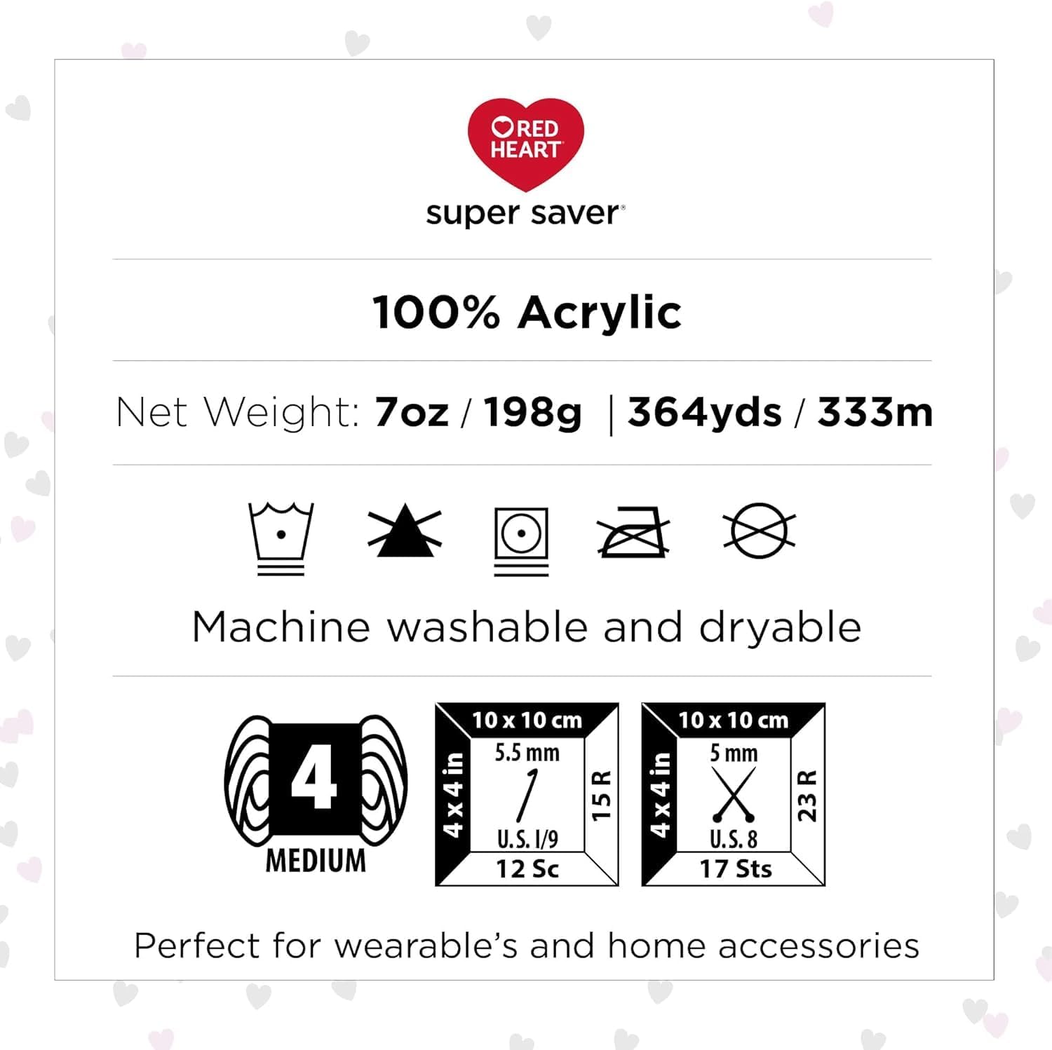 Provides detailed information about the yarn's composition, weight, length, and care instructions to help customers understand the product's characteristics and maintenance.