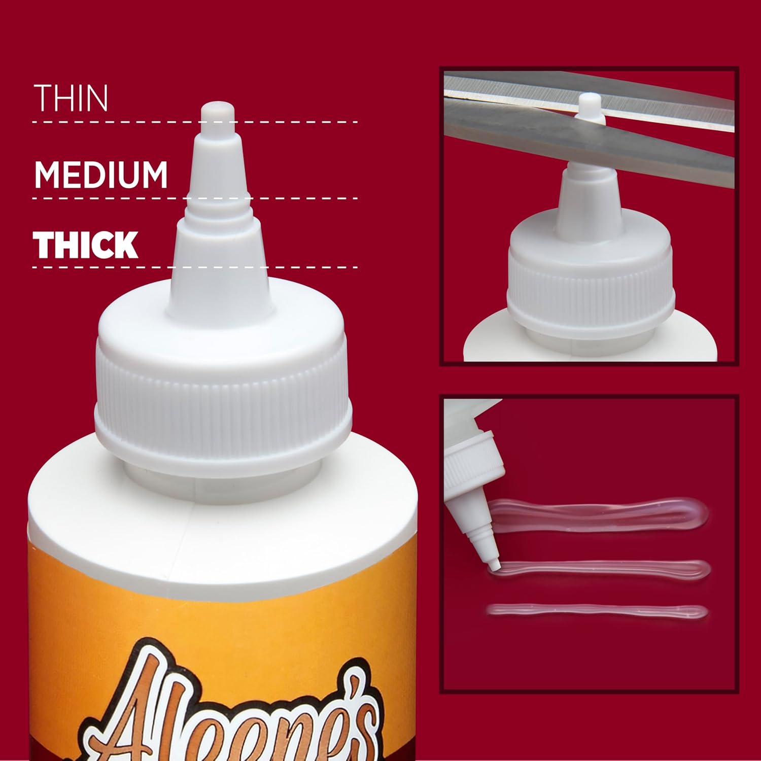 Demonstrates the product's ability to dispense different thicknesses of liquid, providing versatility in application.