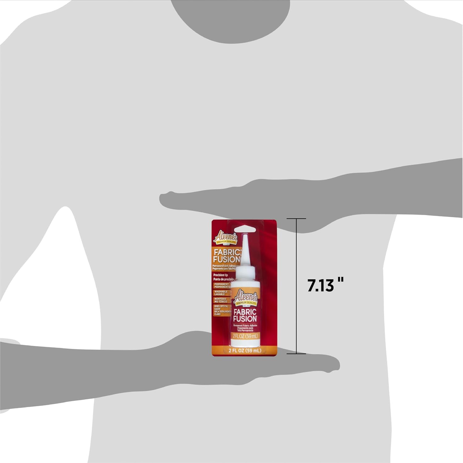 Shows the exact height of the product package to give shoppers a clear understanding of its size.