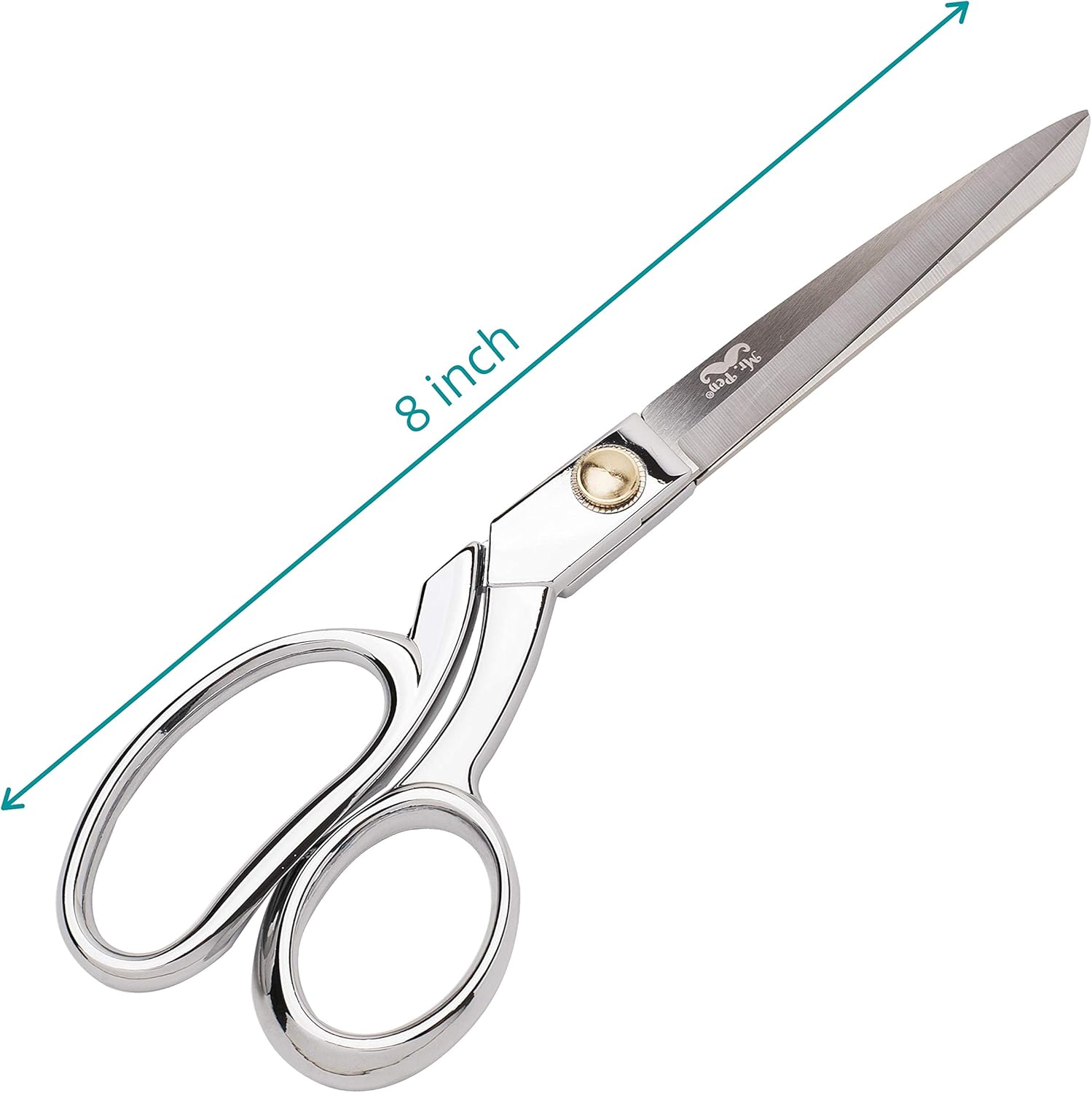 Shows the exact length of the scissors to inform customers about the product's size.