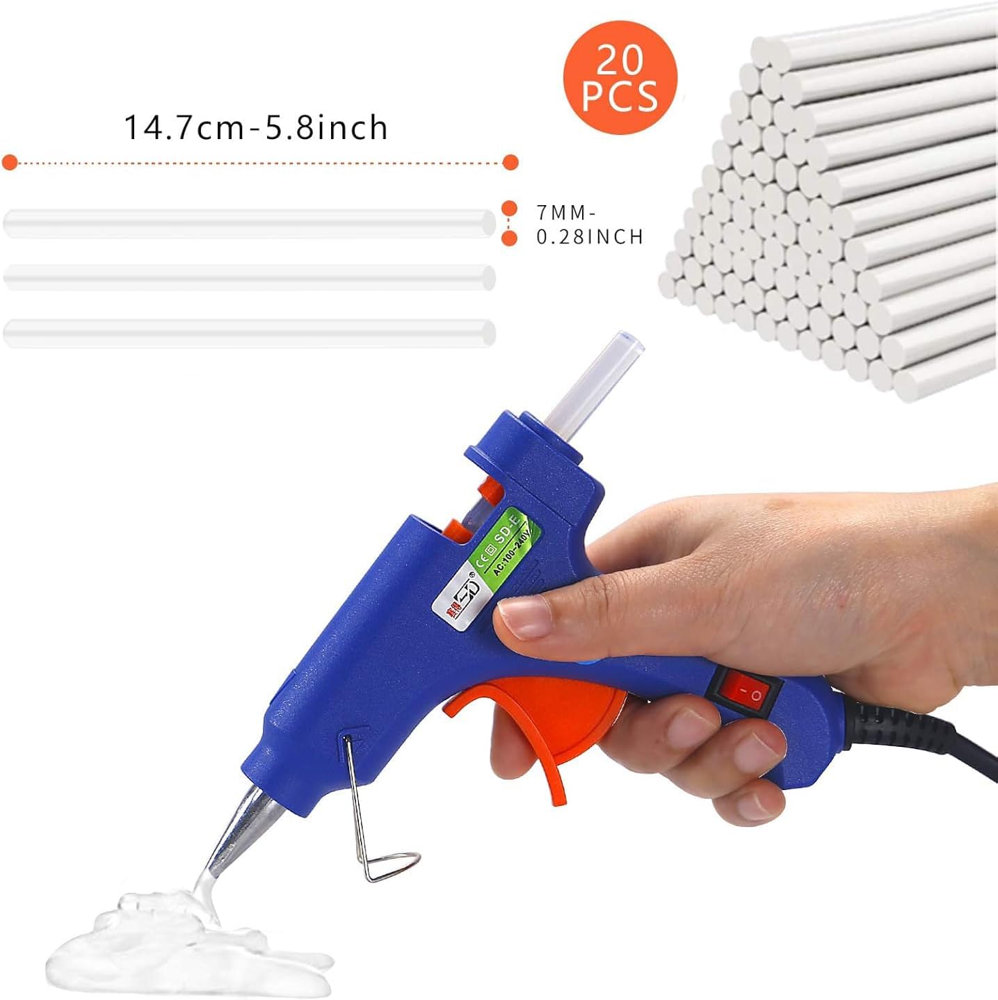 Glue Gun and Sticks Set: Infographics