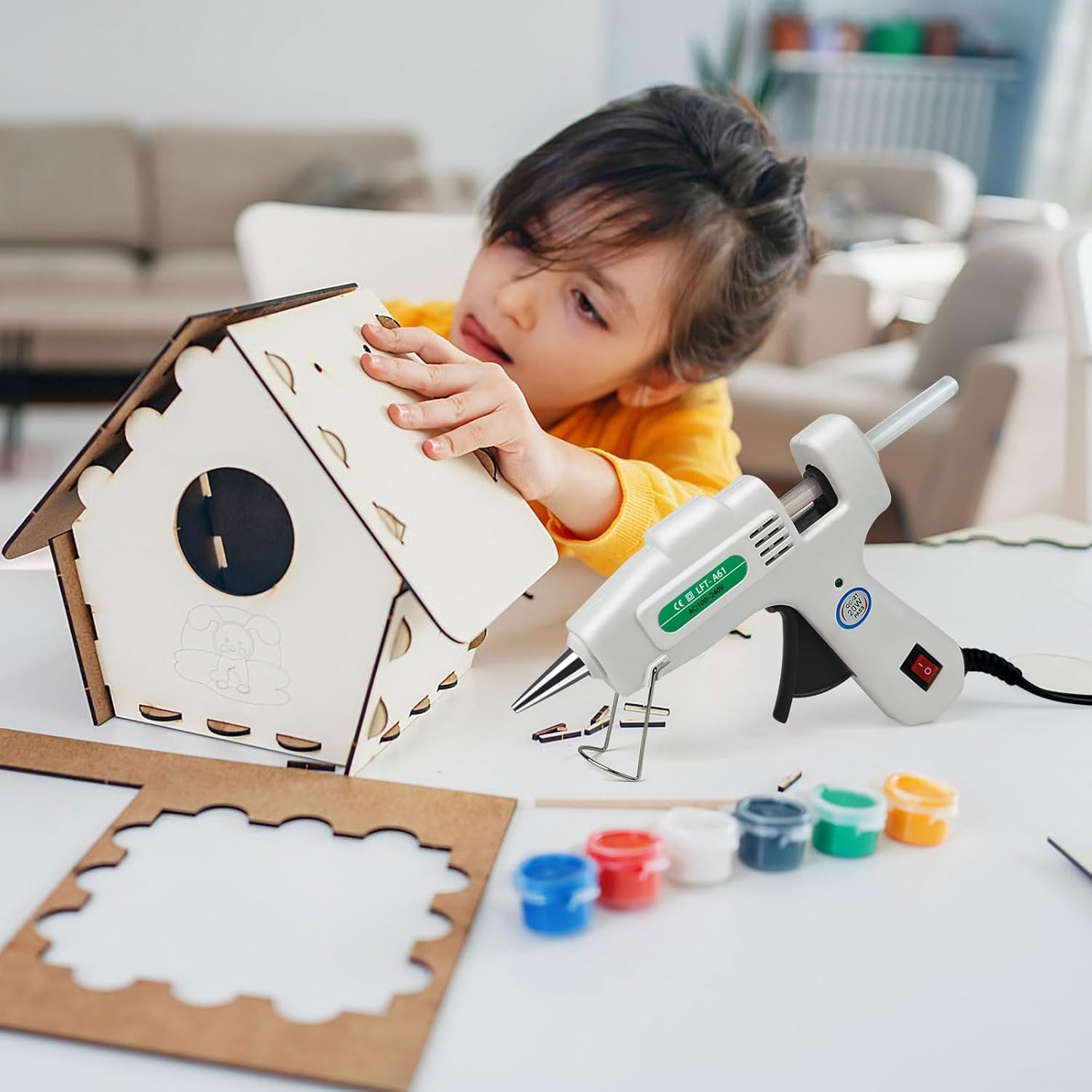 Demonstrates how the product can be used for creative DIY projects and child development activities.