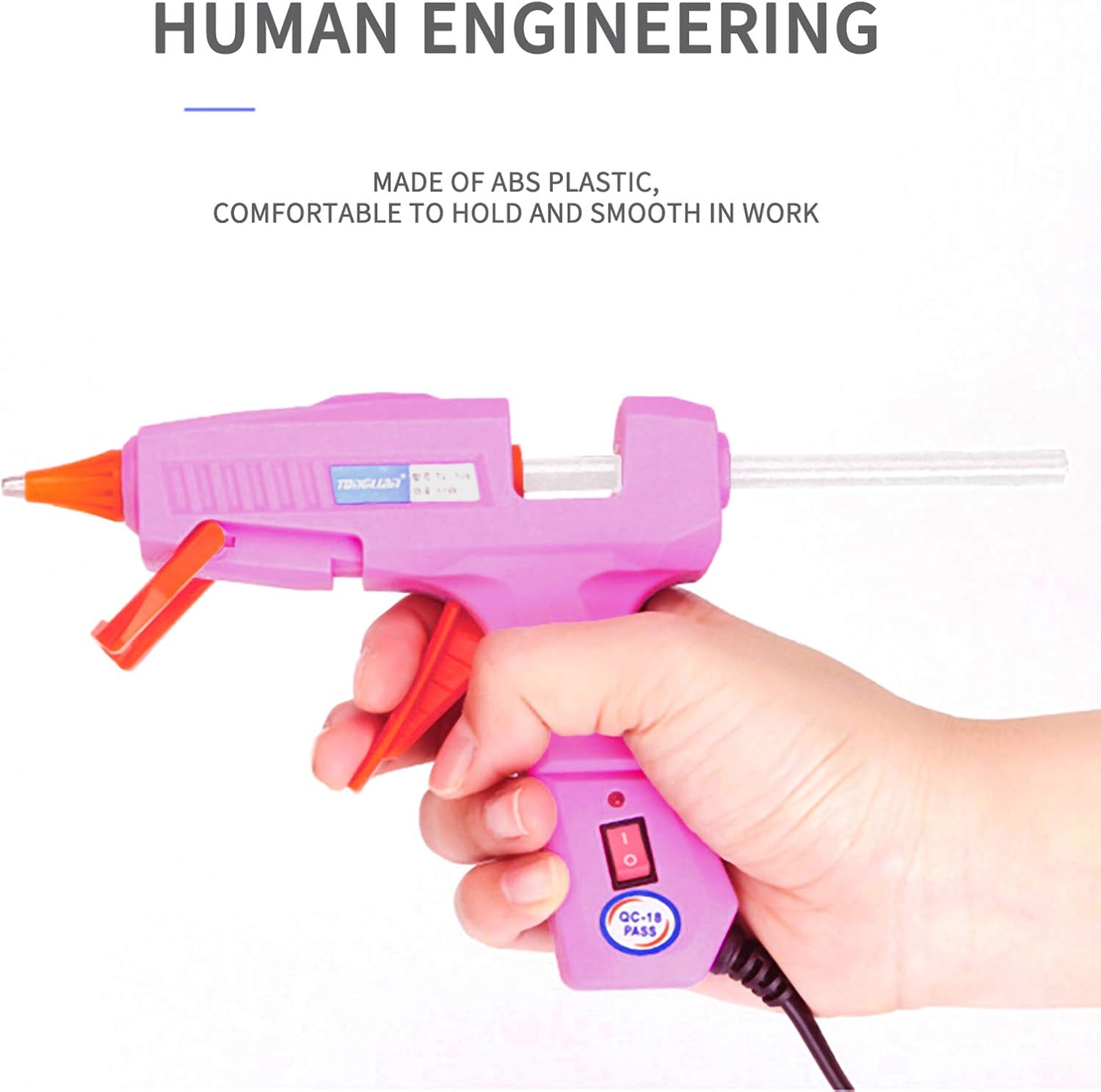 Highlights the product's comfortable and ergonomic design for ease of use.