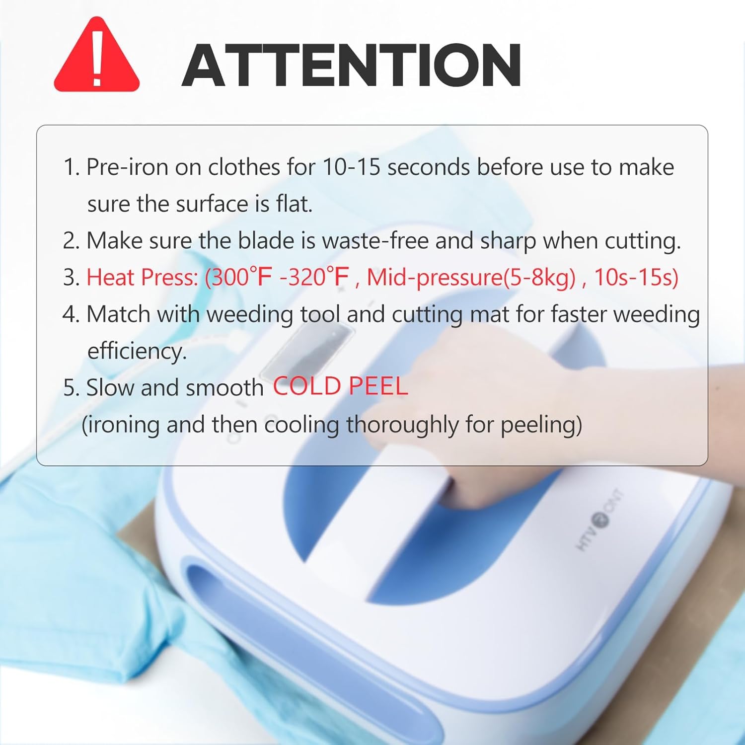 Provides step-by-step instructions for using the heat press product correctly, ensuring optimal results and safety.