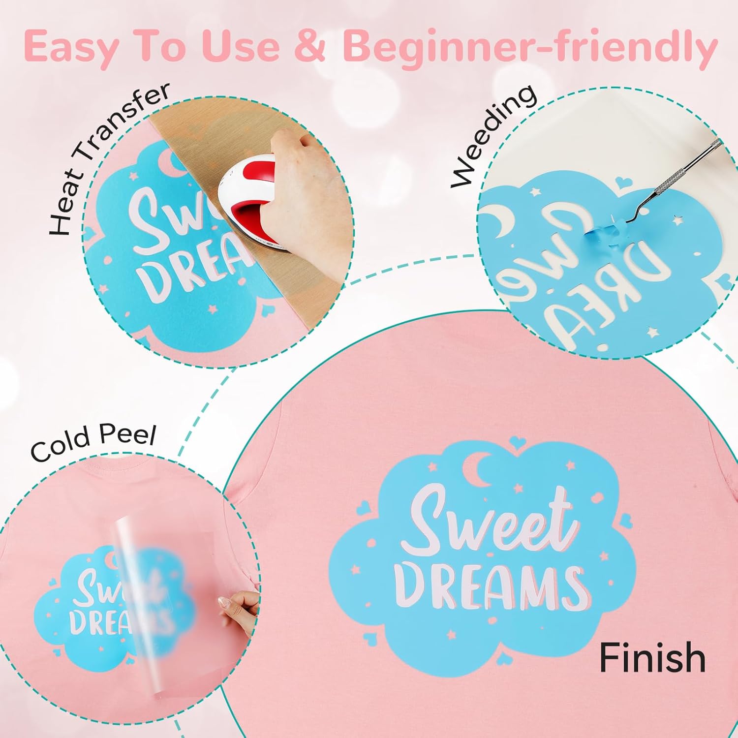 Demonstrates the simple steps to apply the product, emphasizing its ease of use for beginners.