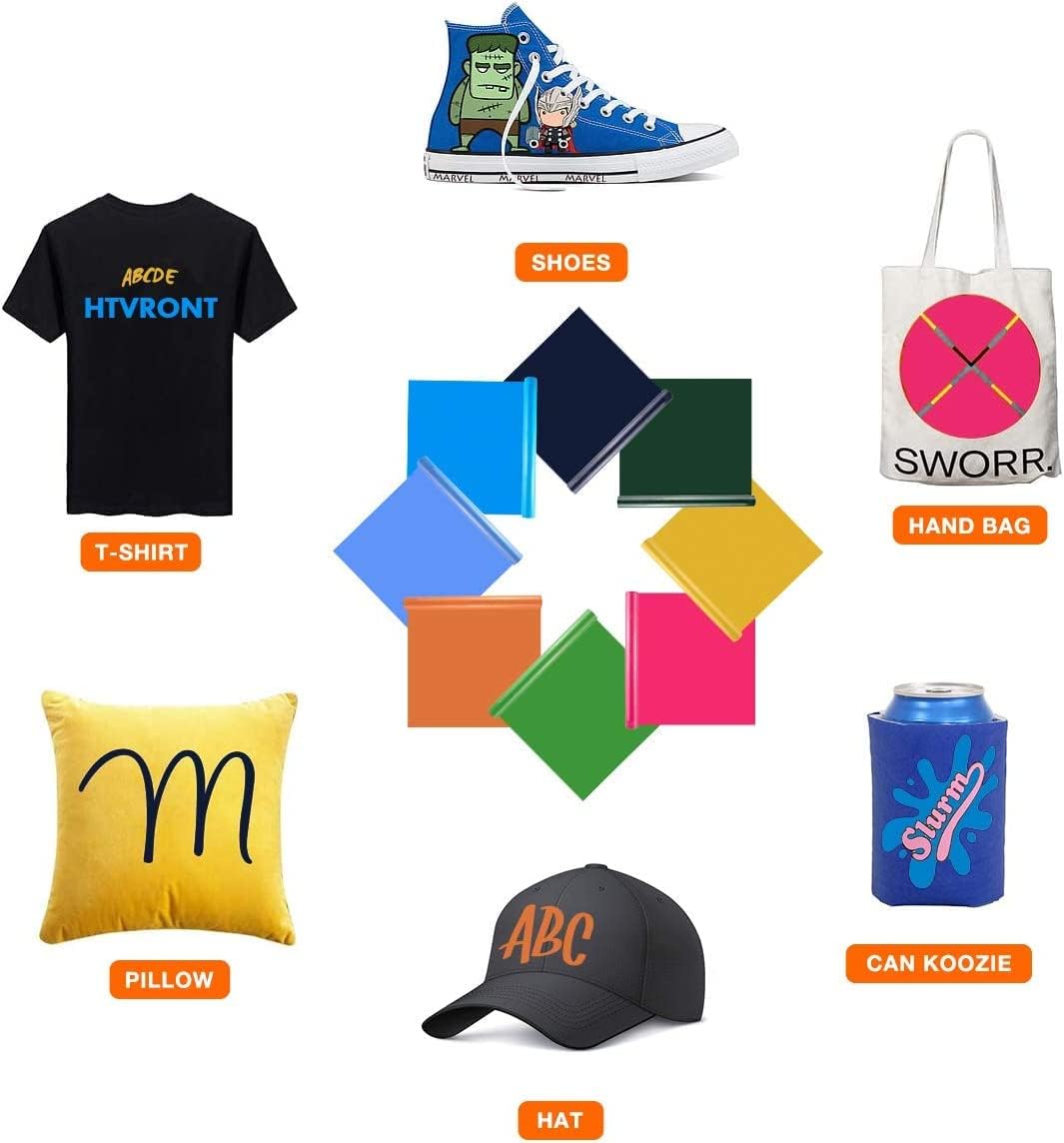Infographics for HTVRONT HTV Vinyl Rolls Heat Transfer Vinyl