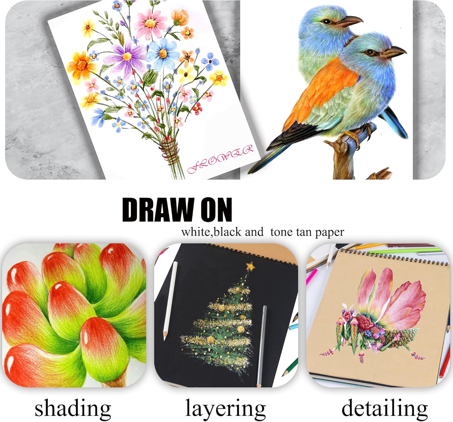 KALOUR 72 Count Colored Pencils for Adult Coloring Books: Infographics