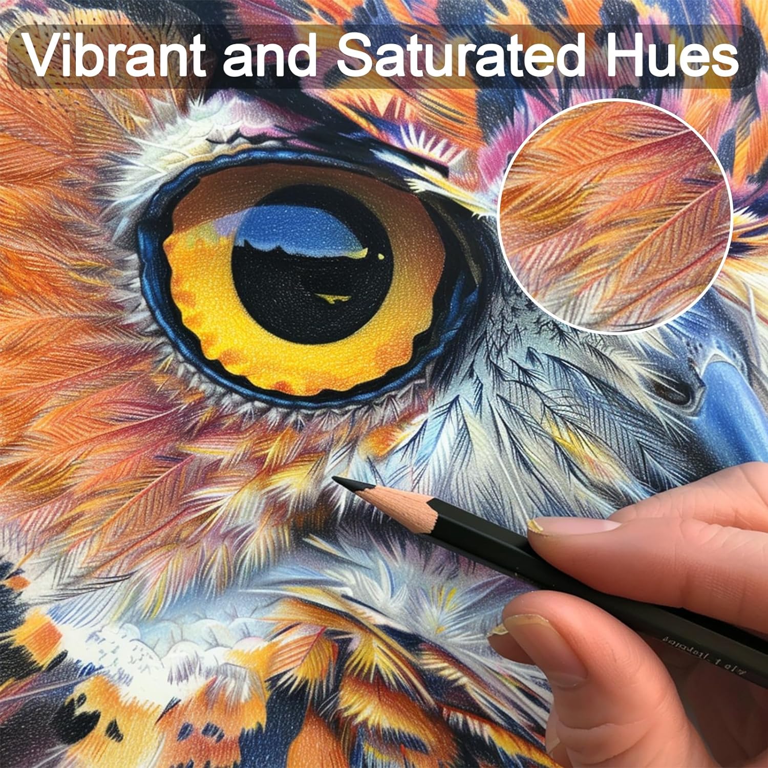 Highlights the product's ability to produce vibrant and saturated hues, demonstrating the quality and intensity of the colors achievable.