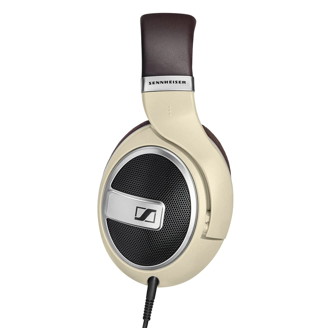 Showcases the sleek design and premium appearance of the Sennheiser headphones