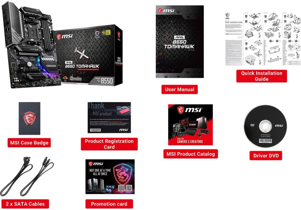 MSI MAG B550 TOMAHAWK Gaming Motherboard (AMD AM4: Infographics
