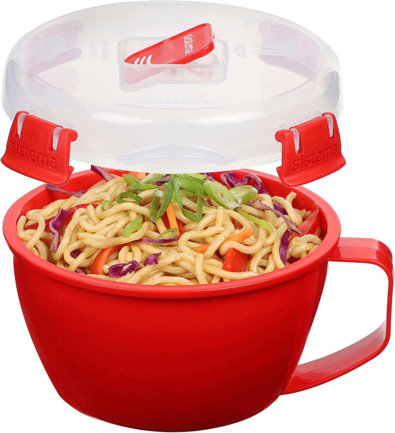 Sistema 1109ZS Microwave Collection Noodle Bowl 1 Count (Pack of 1) Red: Infographics