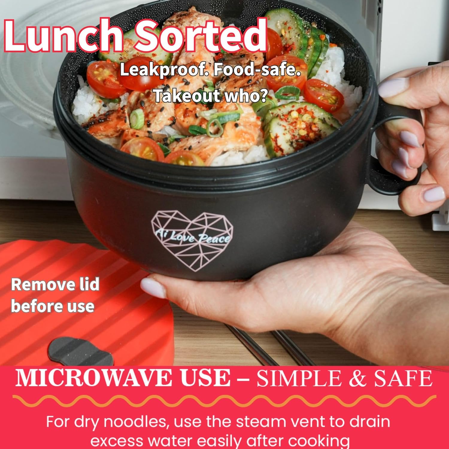 AI LOVE PEACE Ramen Bowl: Infographics