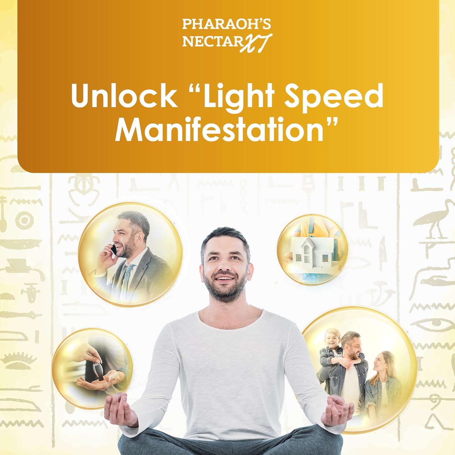 Demonstrates the various life areas where the product claims to bring positive changes or manifestations.