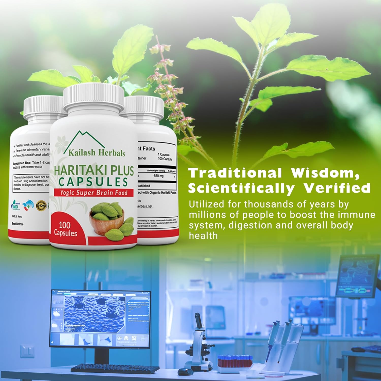 Highlights the product's basis in traditional medicine while emphasizing its scientific backing and multiple health benefits. Reassures customers about the product's safety and efficacy through…