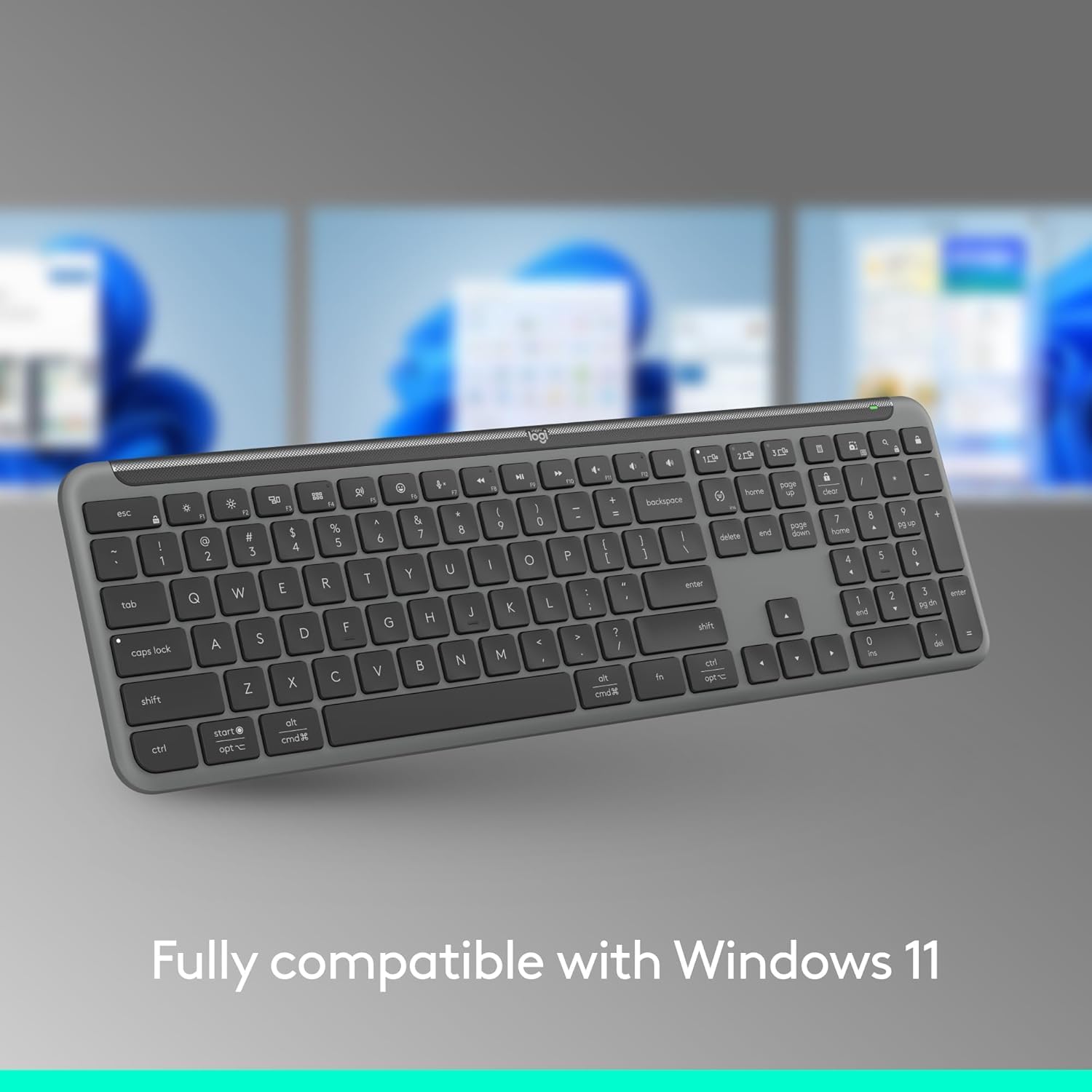 Reassures customers that the keyboard is fully compatible with the latest Windows 11 operating system.