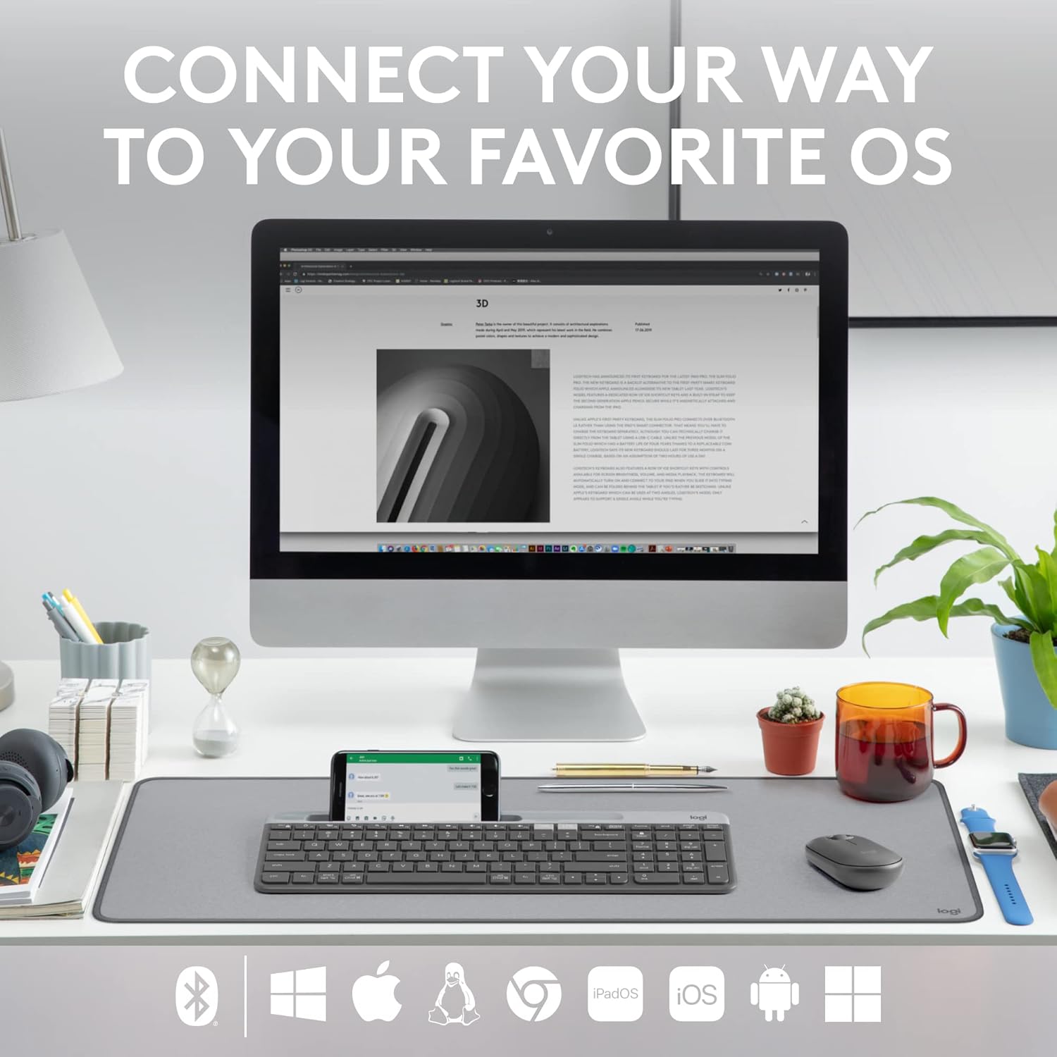 Demonstrates the product's compatibility with multiple operating systems and devices to reassure customers about versatility and ease of use.